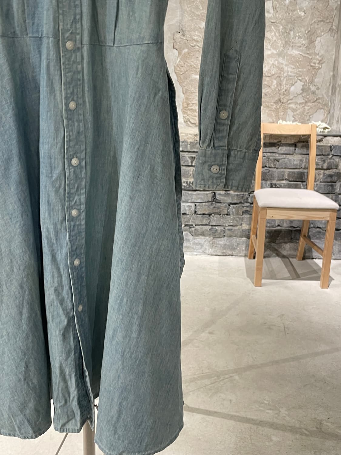 폴로 랄프로렌 연청 웨이스트 밴드 샴브레이 롱 원피스 상품이미지5