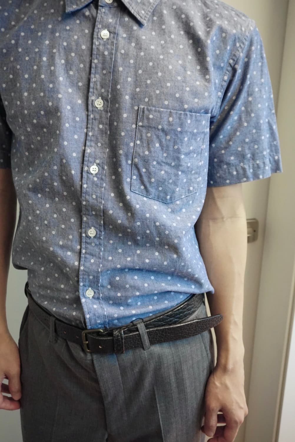 Comme des Garocns blue dots half shirt 상품이미지2