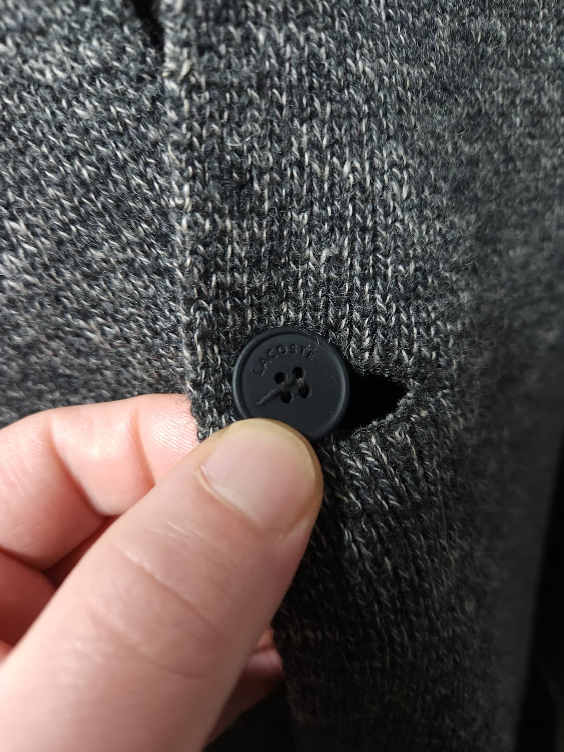 라코스테 테일러드 울 가디건 _ 차콜 상품이미지7