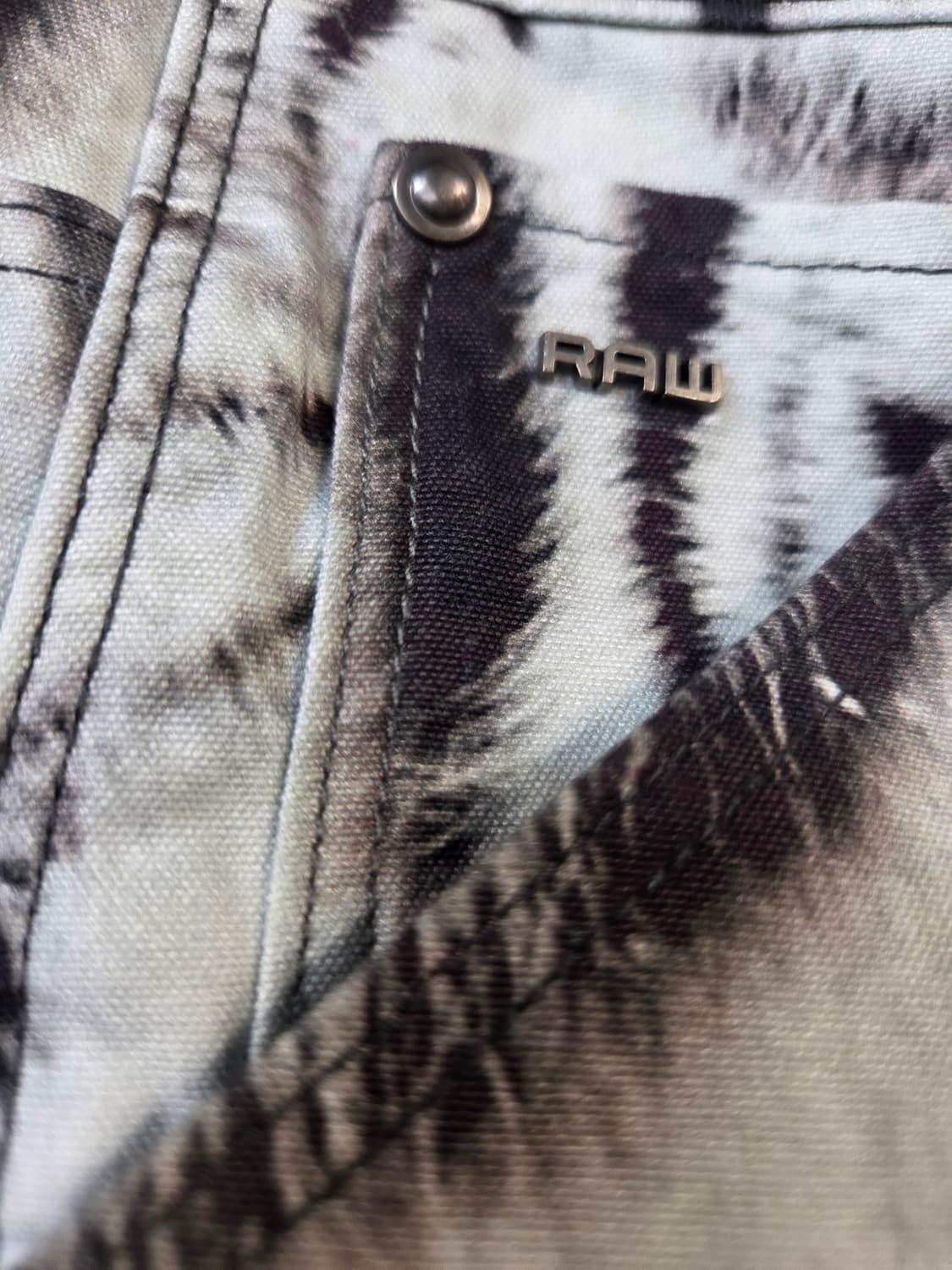 G-STAR 화이트 타이거 패턴 청바지(W26/L30) 상품이미지3