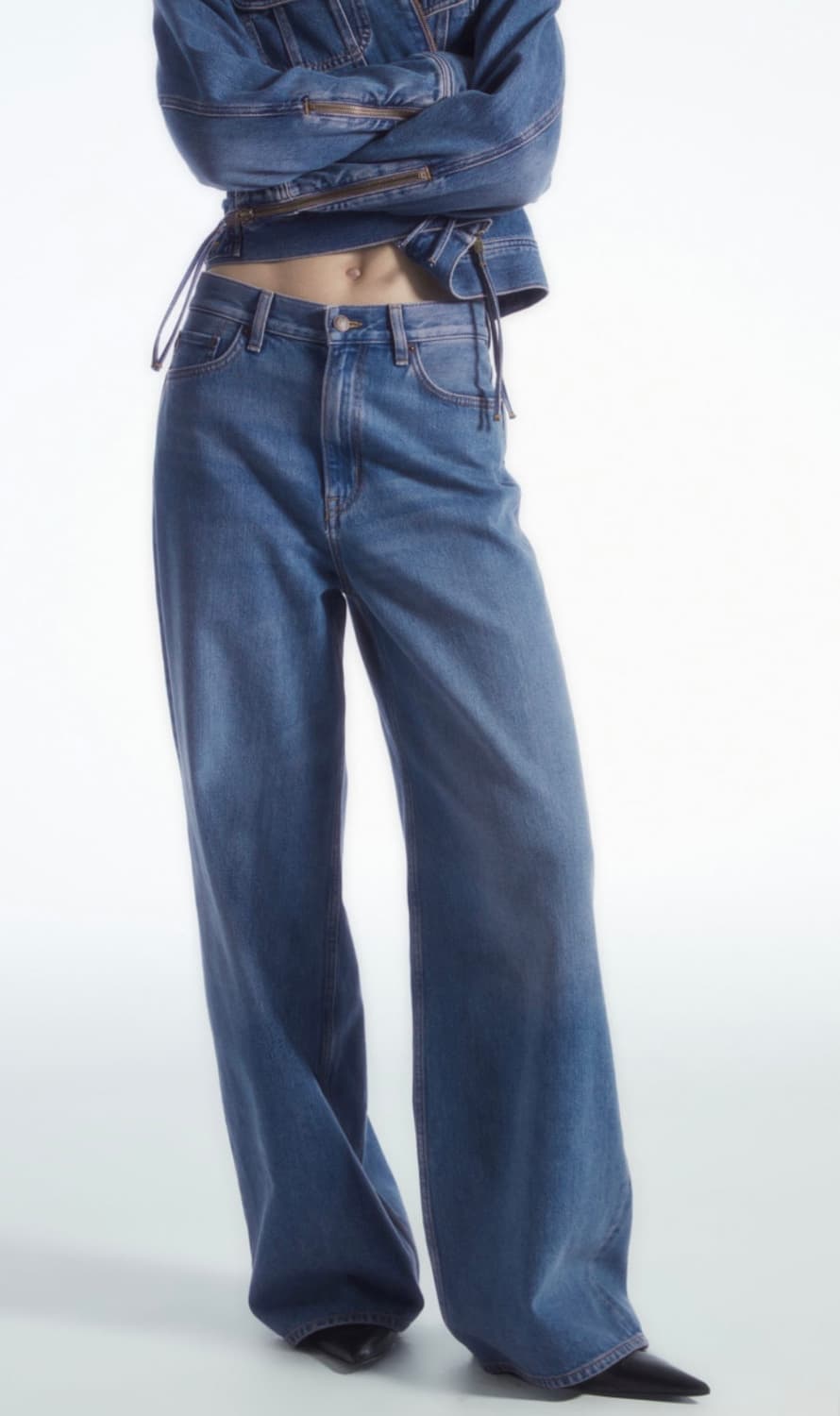 Cos 코스 바지 팬츠 TIDE 진 와이드 타이드 진 청바지 미드블루 상품이미지3