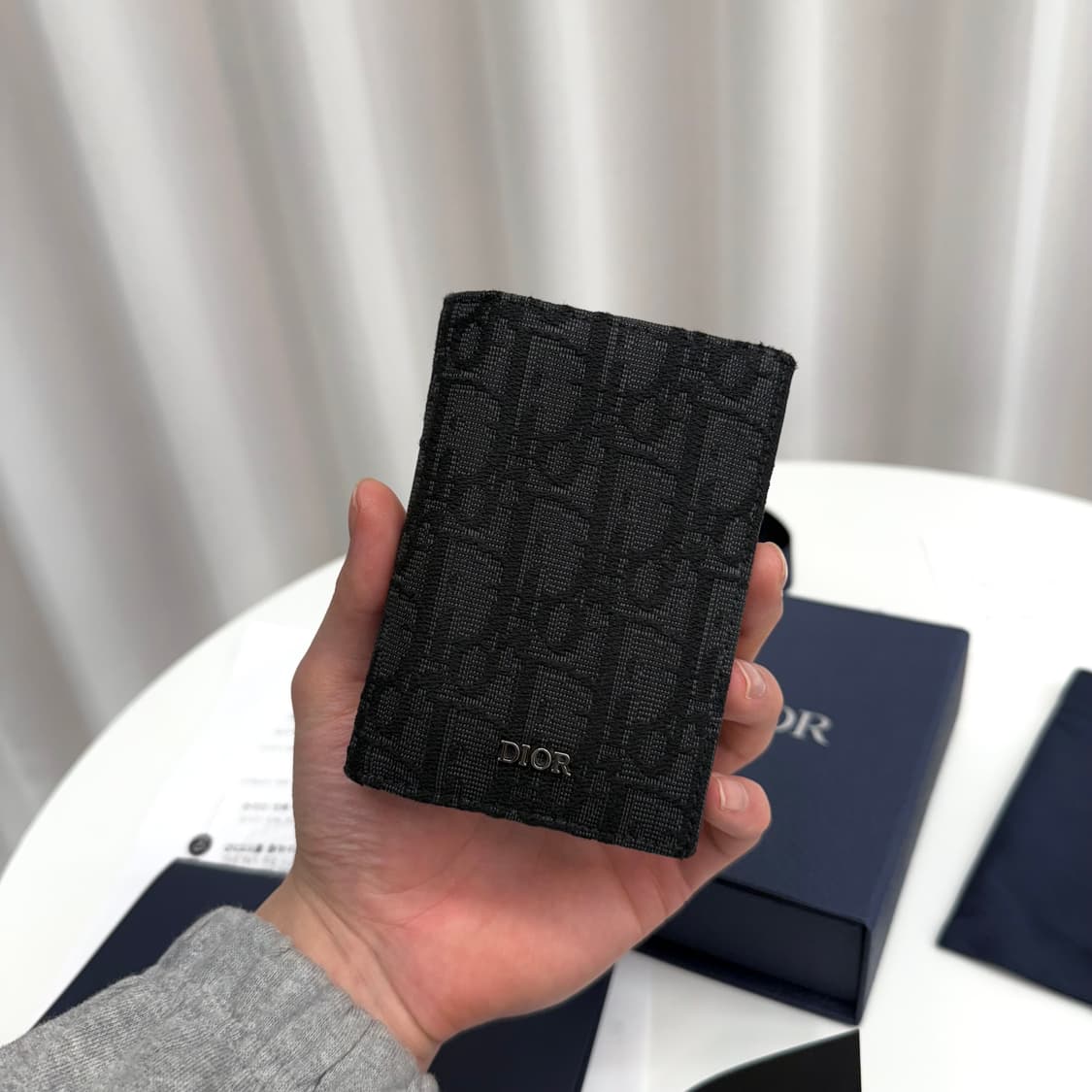 [25년/ 풀박스] 디올 오블리크 오거나이저 지갑 블랙 상품이미지2