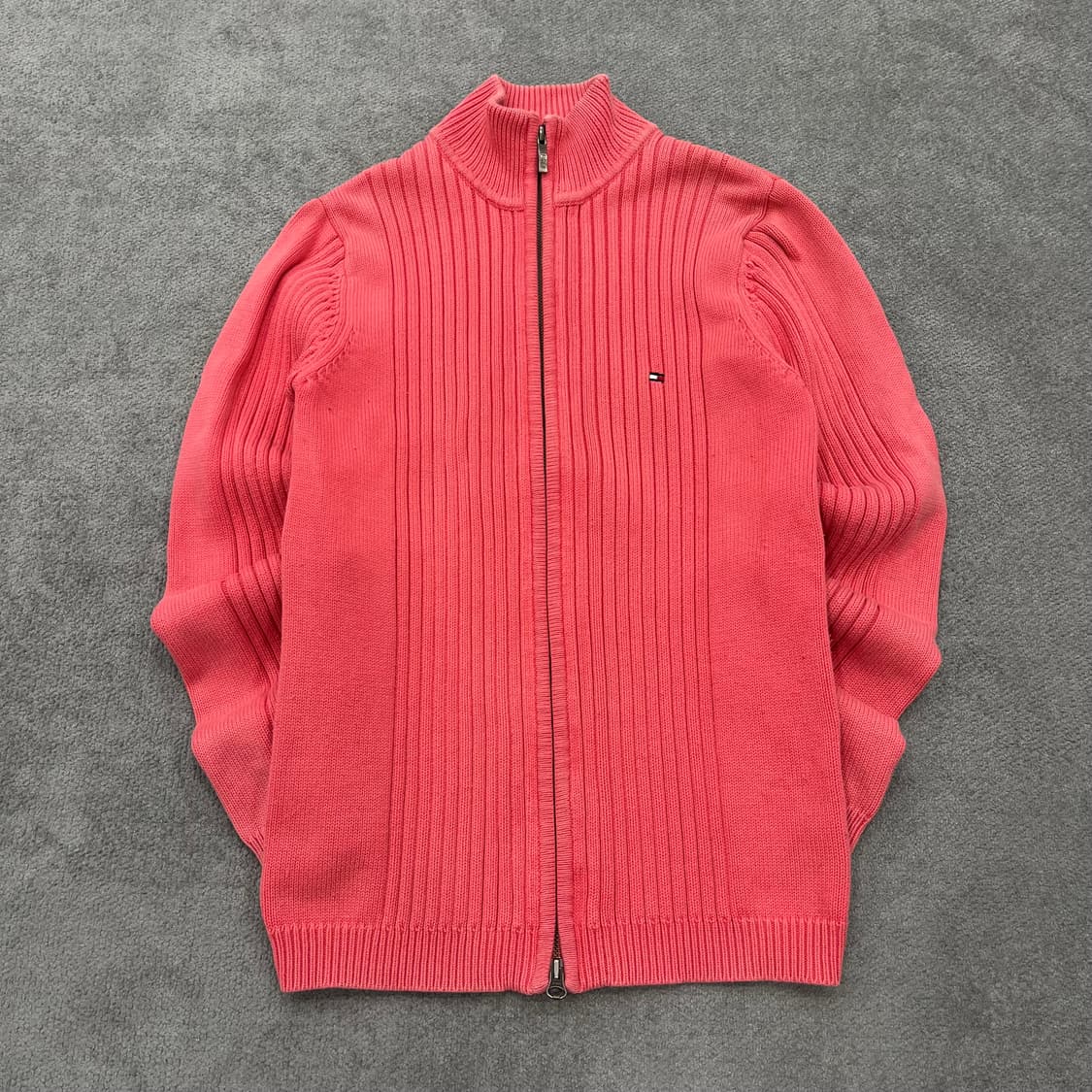 XS 타미힐피거 핑크 니트 집업 가디건 상품이미지1