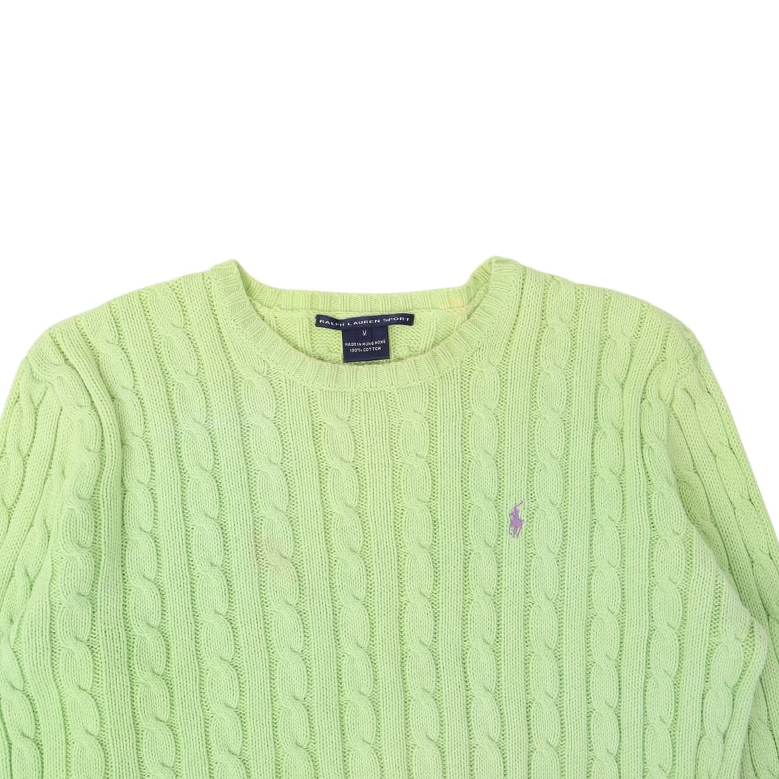 폴로 랄프로렌 라이트 그린 코튼 케이블 니트 상품이미지2