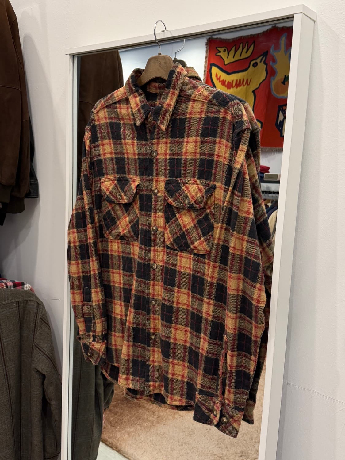 Canyon 빈티지 플란넬 체크 셔츠 상품이미지1