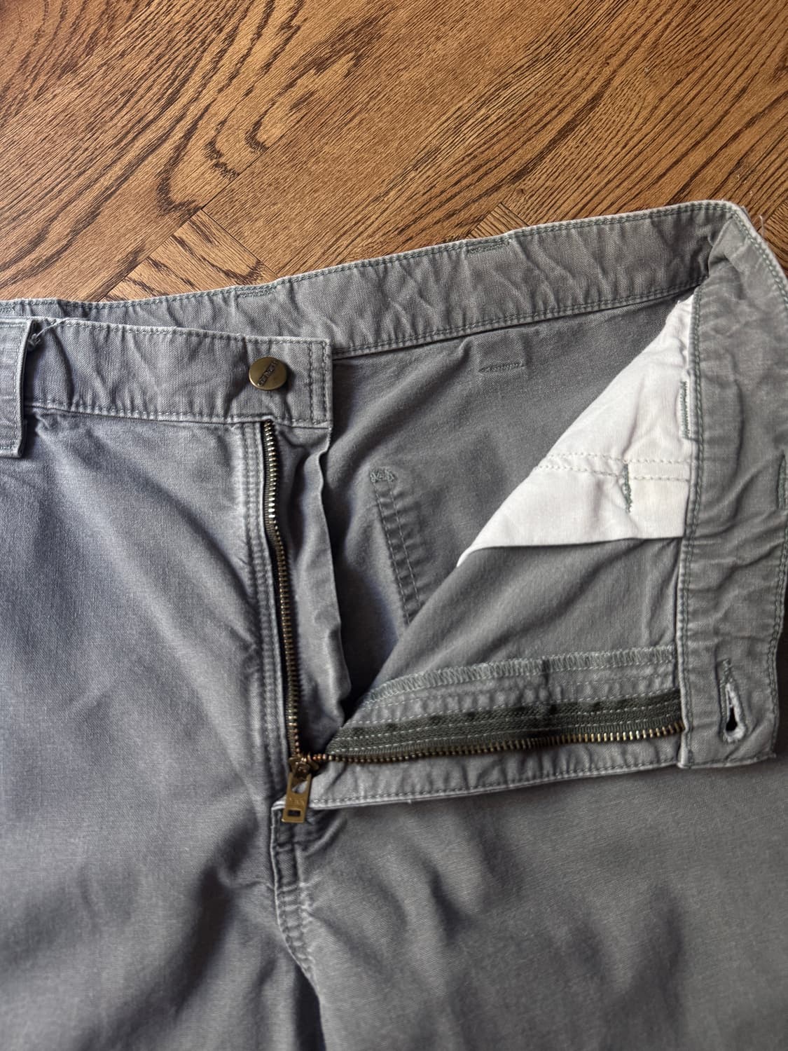 [35]칼하트USA 더티워싱 FAT 라이트캔버스 싱글니 워크 팬츠 상품이미지3