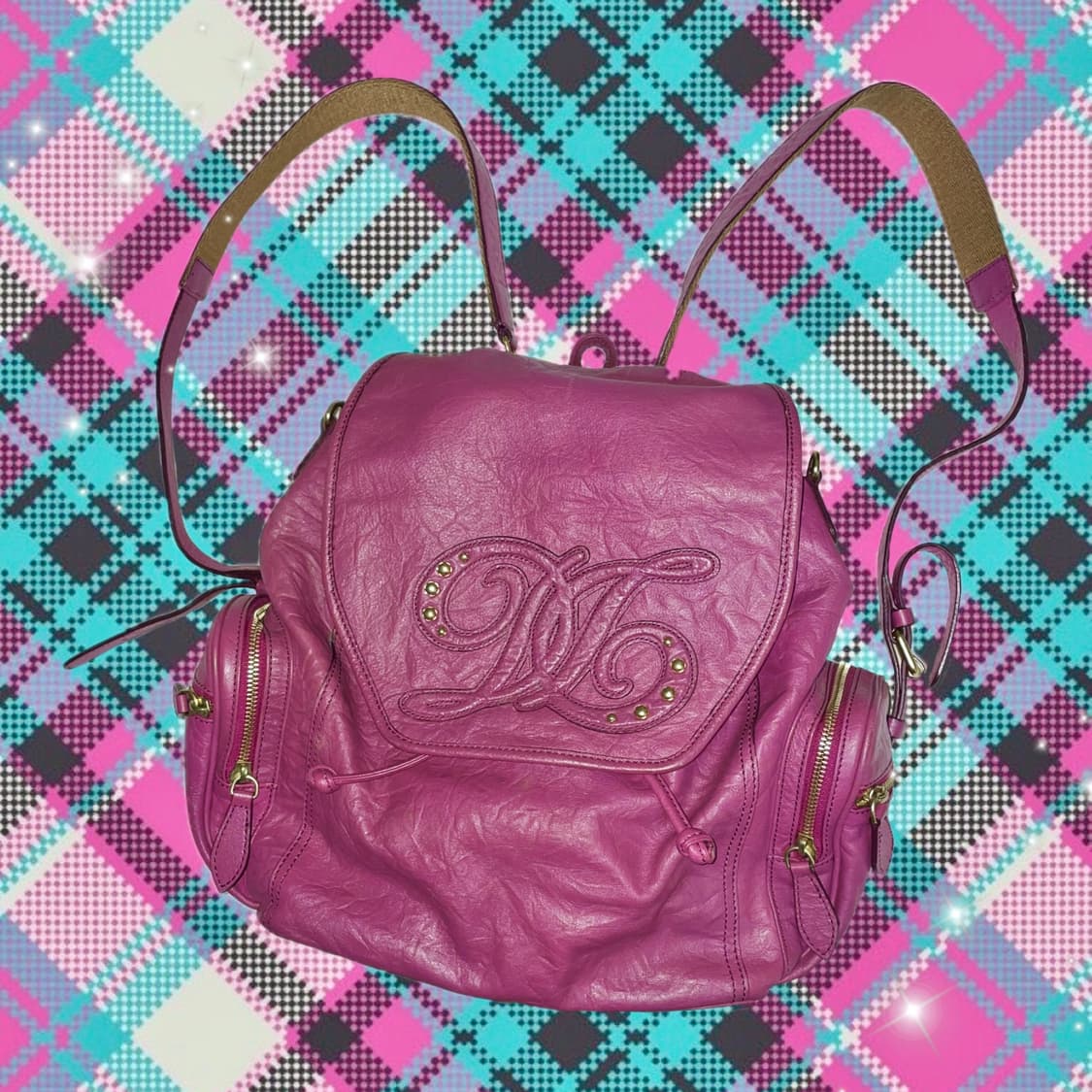 Daks 닥스 소가죽 백팩 갸루 y2k 가방 상품이미지1