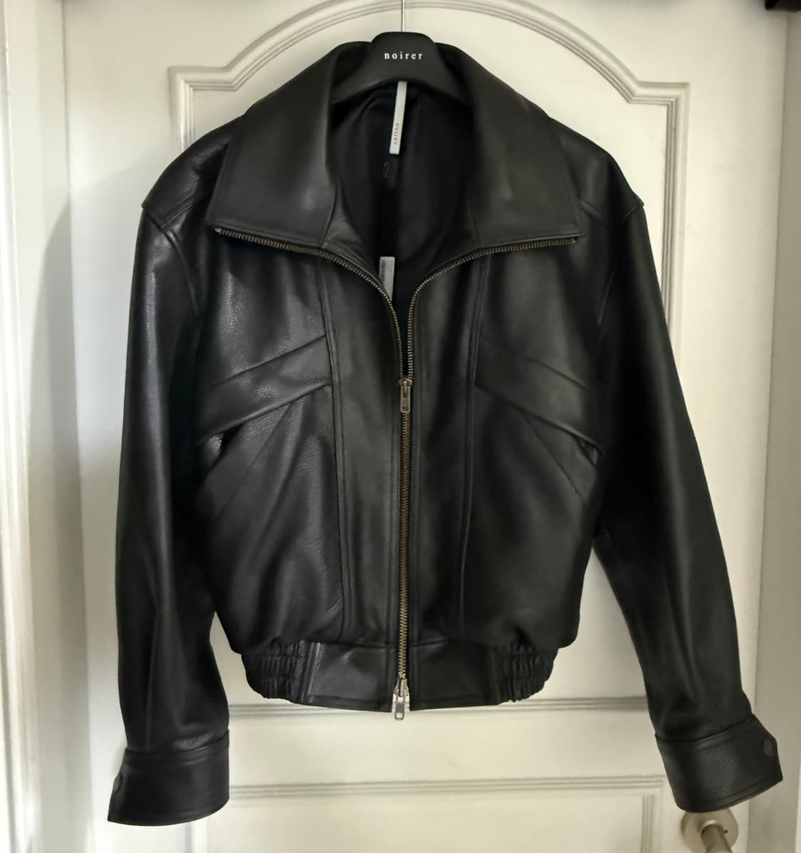 노이어 카우 레더 하이넥 블루종 (52) / 택보유 상품이미지1