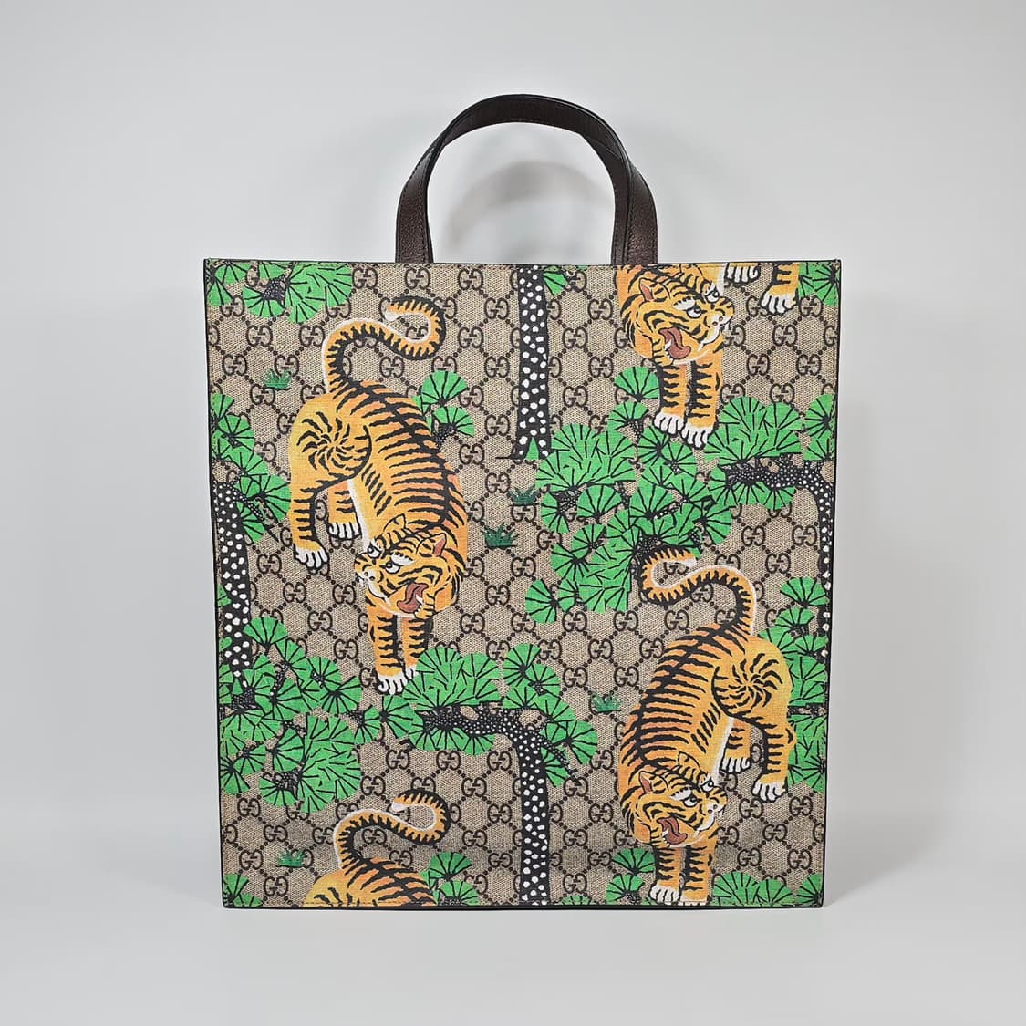 구찌 뱅갈 타이거 프린트 GG 수프림 캔버스 토트백 상품이미지3