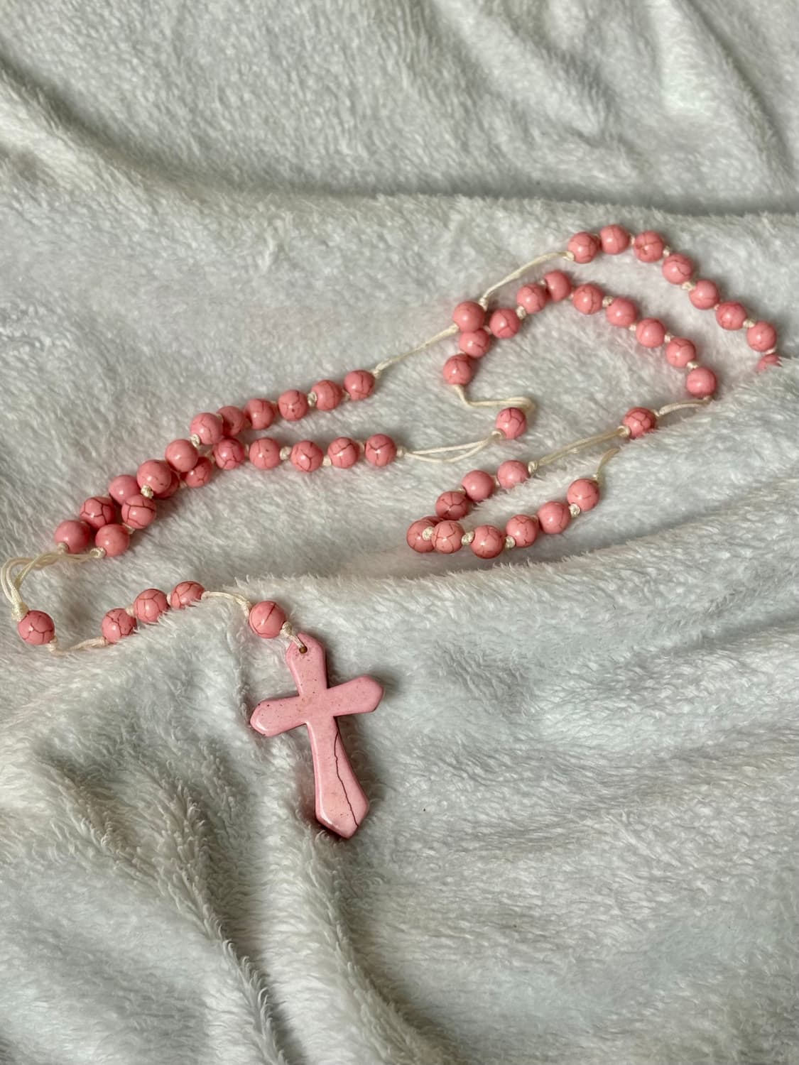 딸기우유 컬러 로자리오 원석 상품이미지1