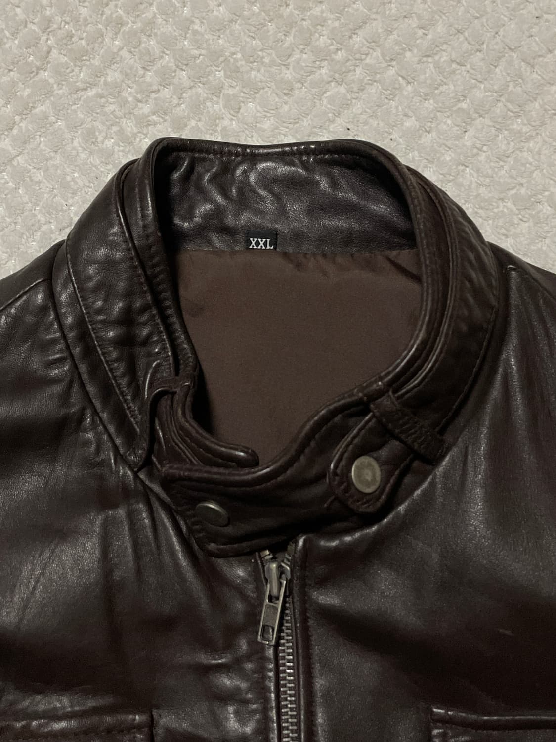 웨스턴 무드 이태리 램스킨 양가죽 포켓 레더 자켓 상품이미지5