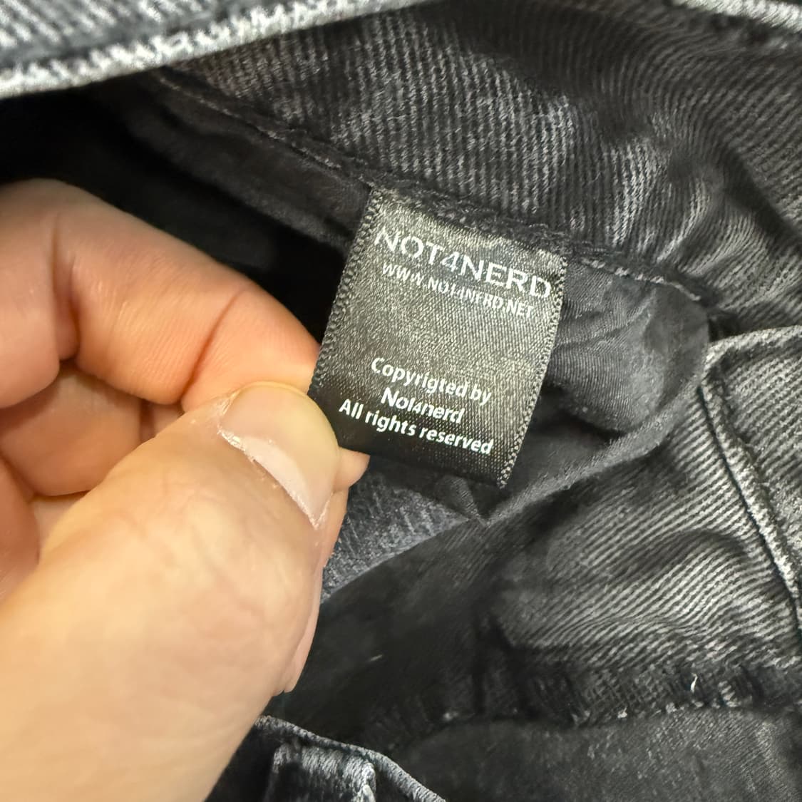 (L)낫포너드NOT4NERD 흑청 와이드 데님팬츠 상품이미지4