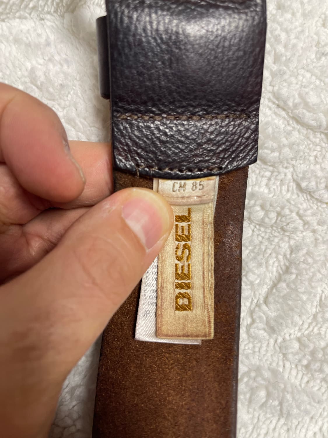 디젤 버펄로 통가죽 벨트 STAR 다크 브라운 34인치 상품이미지5