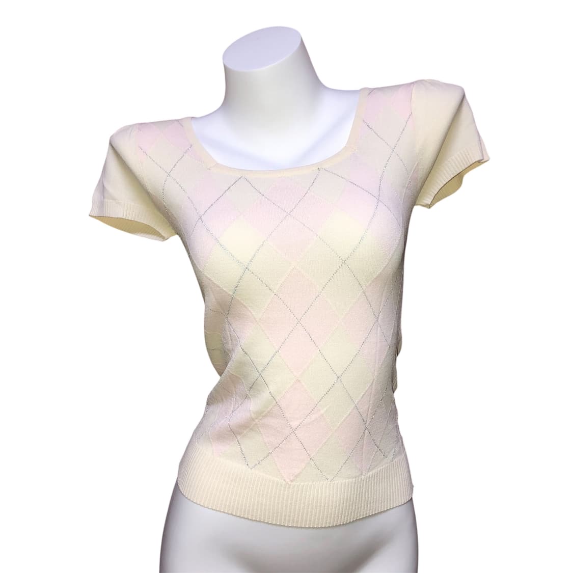 아가일 글리터 핑크 니트 달천 y2k 상품이미지1