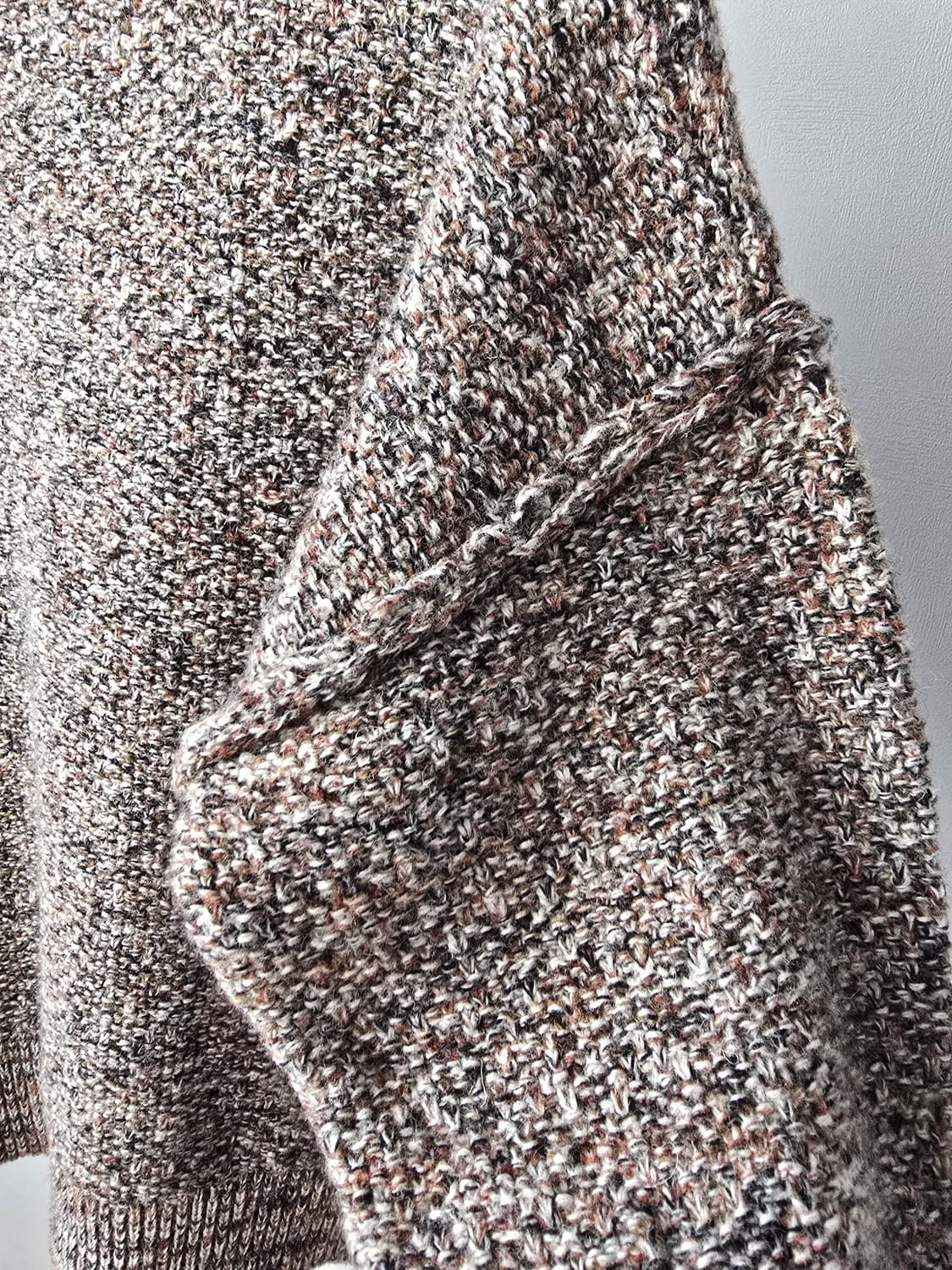 멀티컬러 드롭숄더 울 니트 M 상품이미지5