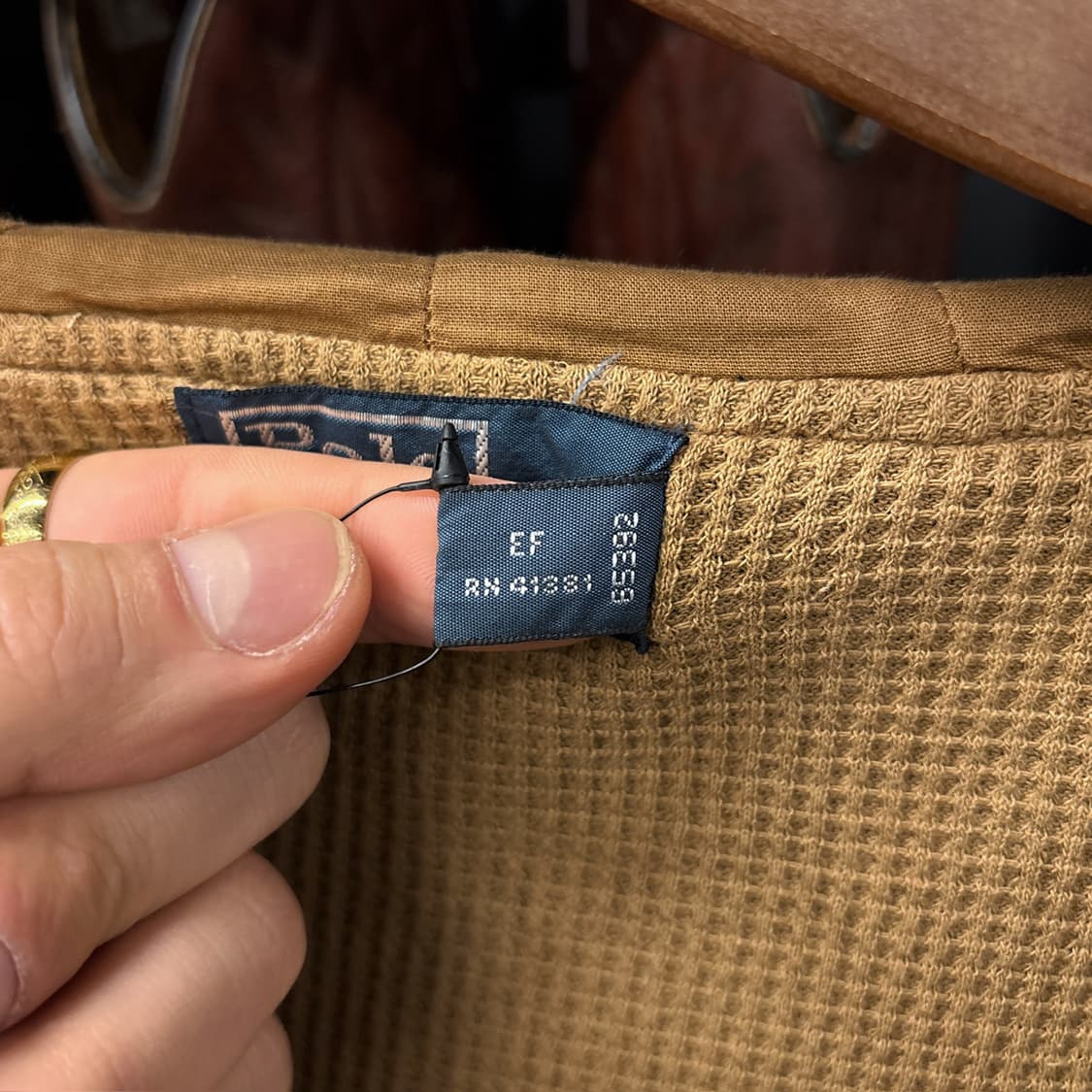 90s 폴로 랄프로렌 코튼 스웻 N-3B 플라이트 자켓 베이지 N1145 상품이미지10