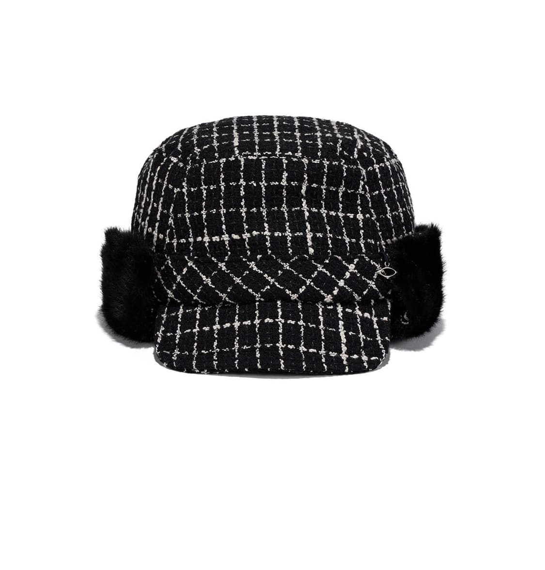 미스치프 트위드 모자 TWEED TRAPPER HAT_BLACK 상품이미지4