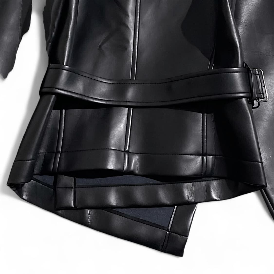 꼼데가르송 레이디스 가죽 벨티드 라이더 자켓 상품이미지7