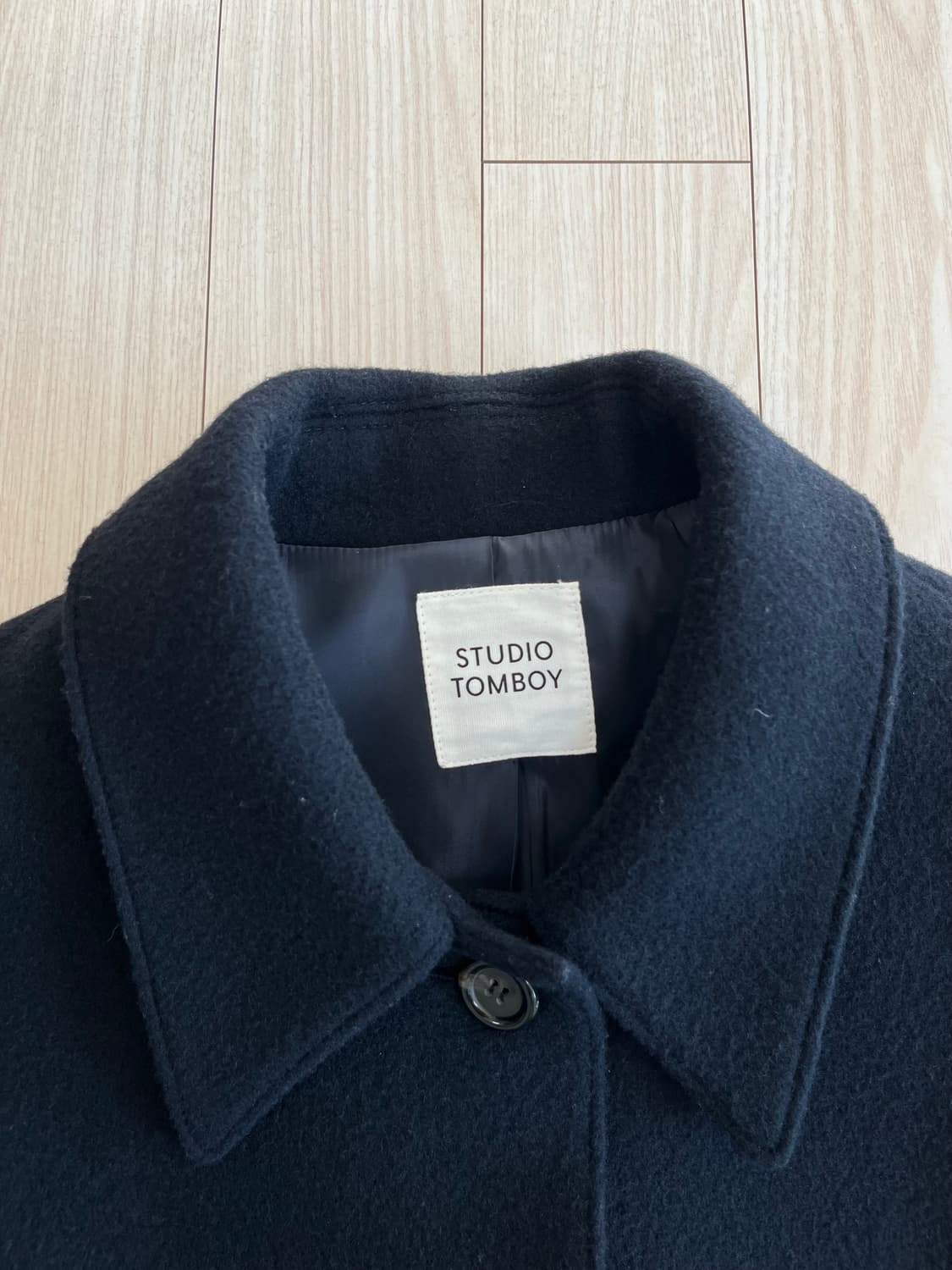 스튜디오톰보이 네이비 롱코트 상품이미지1