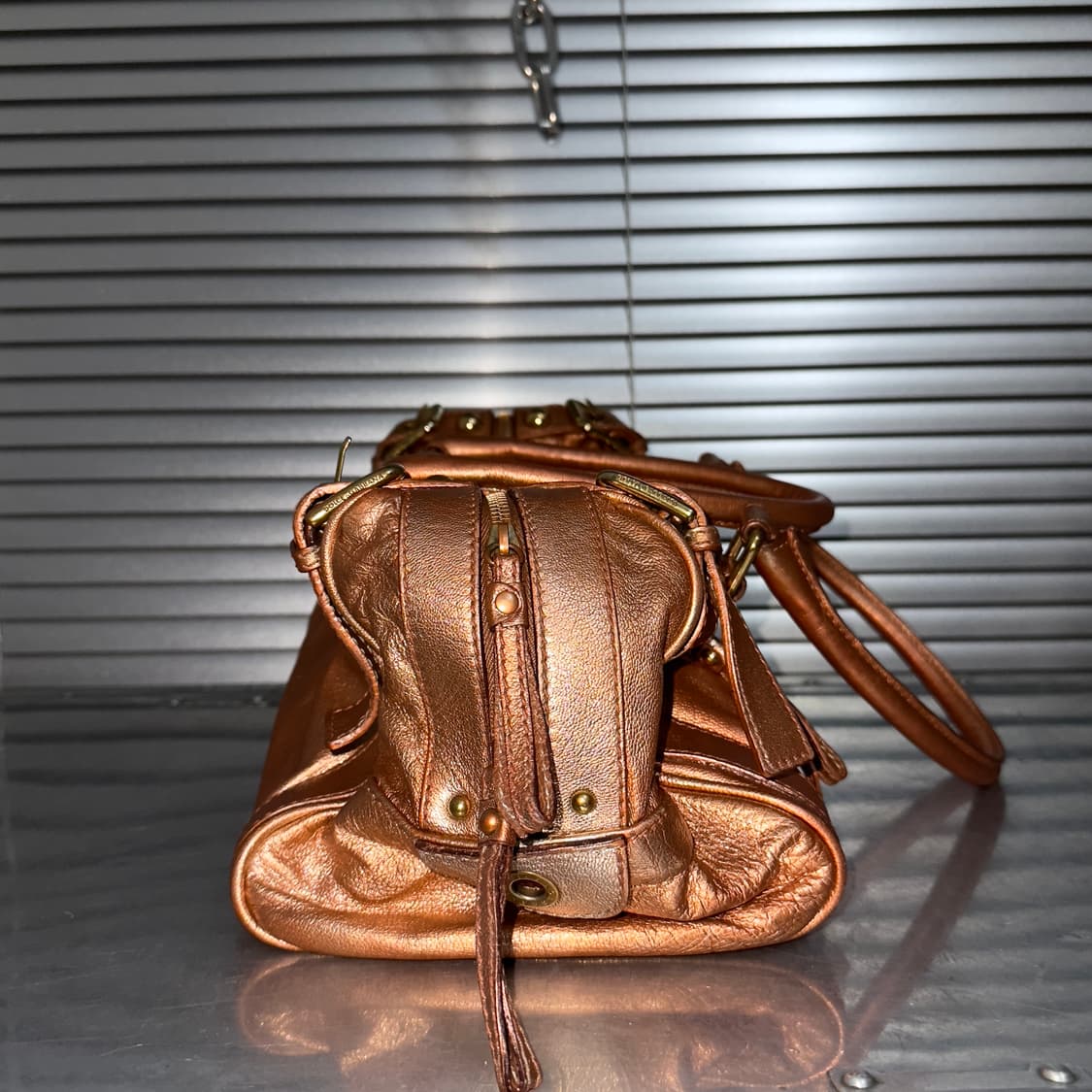 00s 빈티지 돌체앤가바나 코퍼 가죽 가방 상품이미지3
