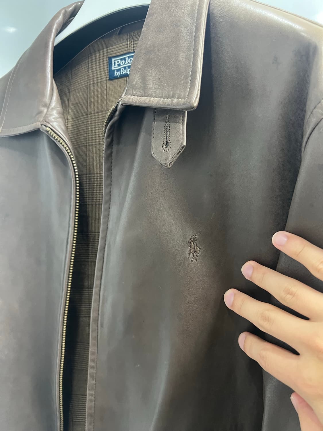 폴로 랄프로렌 맥스웰 램스킨 레더 자켓 브라운  상품이미지3