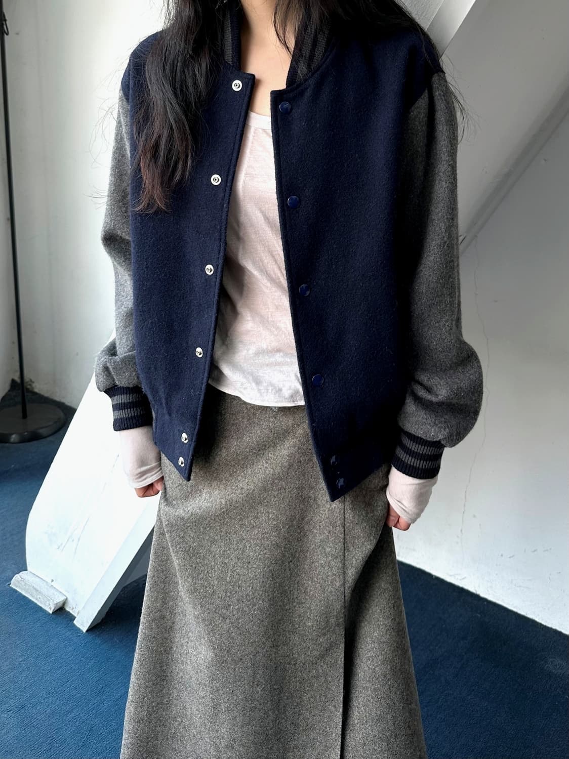 Felted wool easy stadium jacket Jacket 상품이미지10