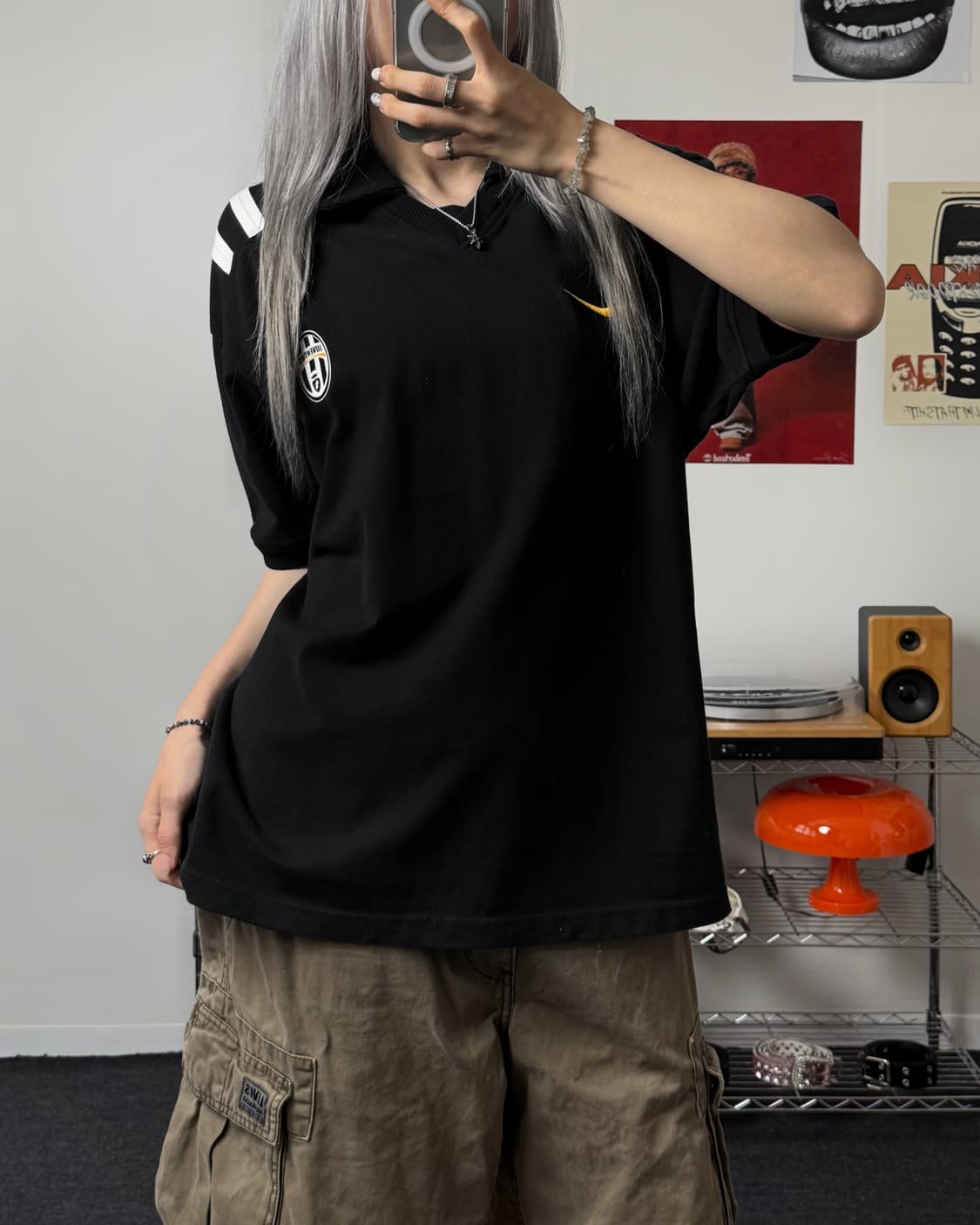 나이키 00s 유벤투스 PK 티셔츠 블랙 상품이미지2