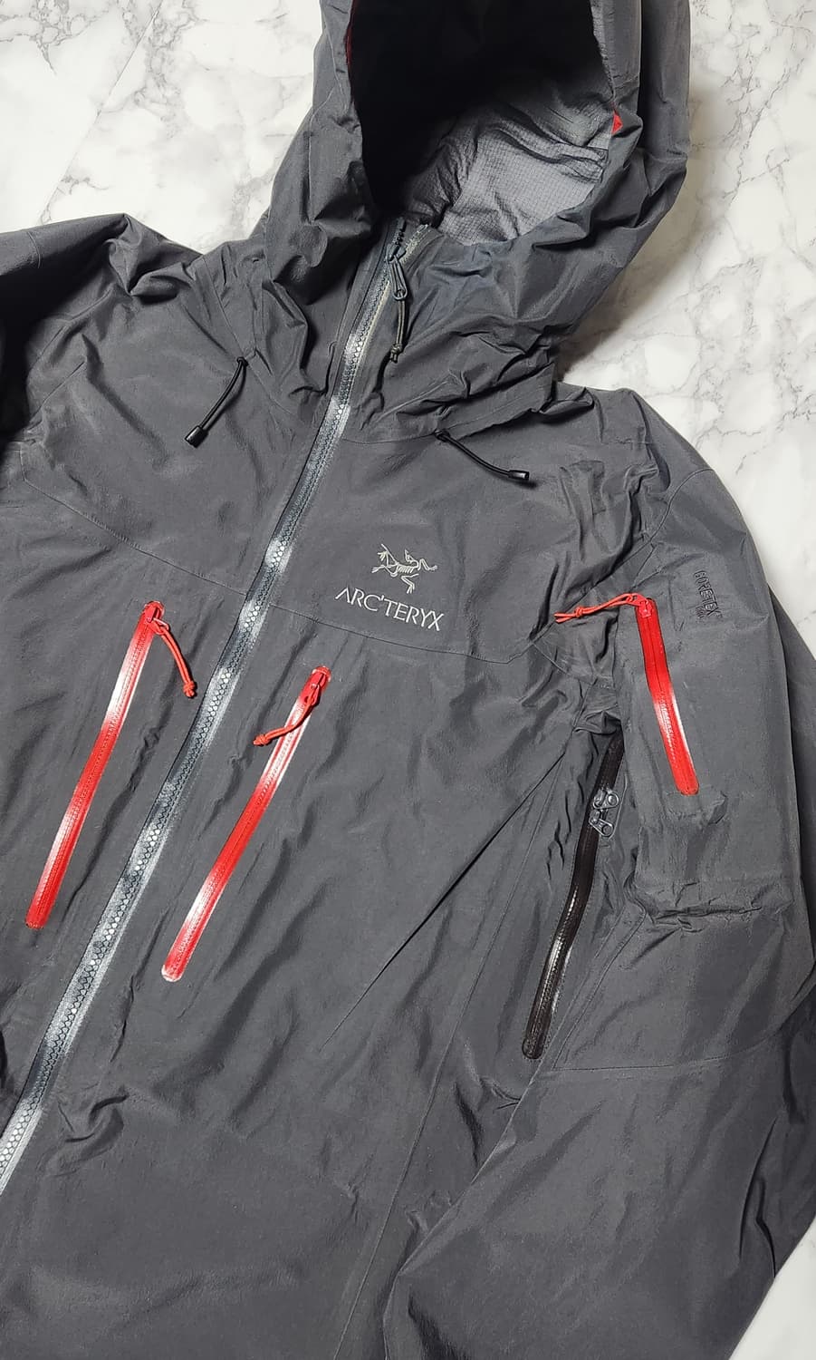아크테릭스 알파 sv 파일럿 그레이 바람막이 후드 자켓 상품이미지4