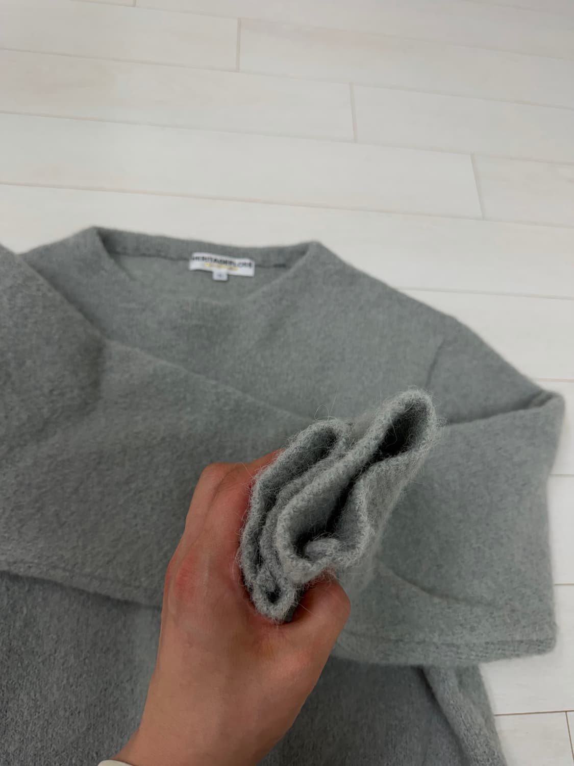 헤리티지플로스 알파카 니트  L 사이즈 10주년    색감 실물이 진짜 상품이미지2