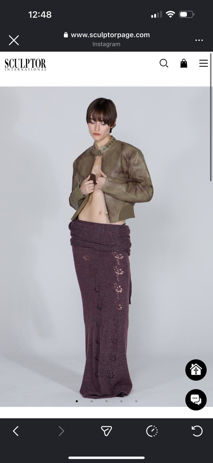 스컬프터 엠보스 레더 자켓 상품이미지4