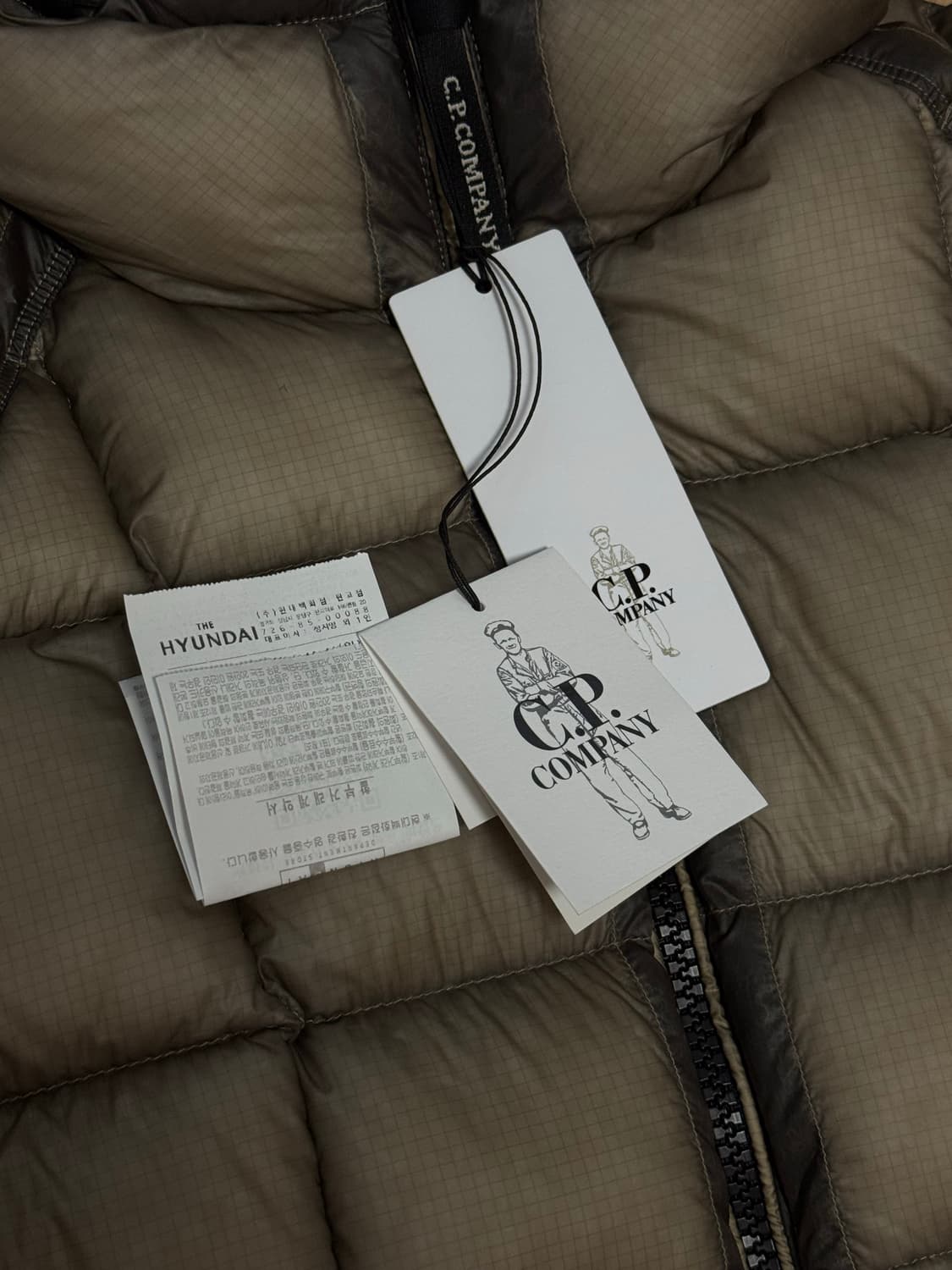 [S] cp컴퍼니 24fw dd쉘 후드 다운 자켓 빈티지 카키 베이지 상품이미지3