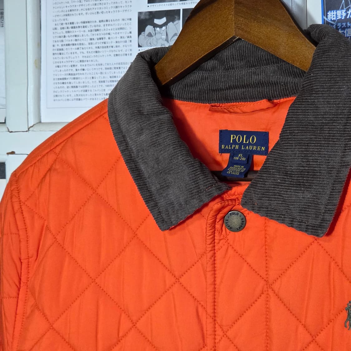 폴로 오렌지 카키 코듀로이 누빔 경량 자켓 상품이미지3