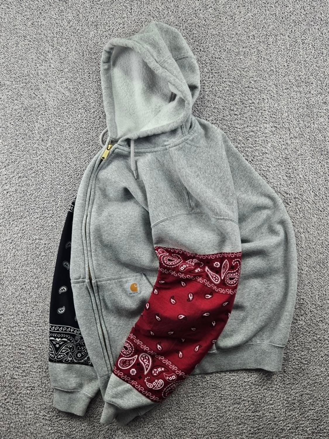 칼하트 페이즐리 반다나 커스텀 스웻 후드 집업 ( M ) / 11489 상품이미지3