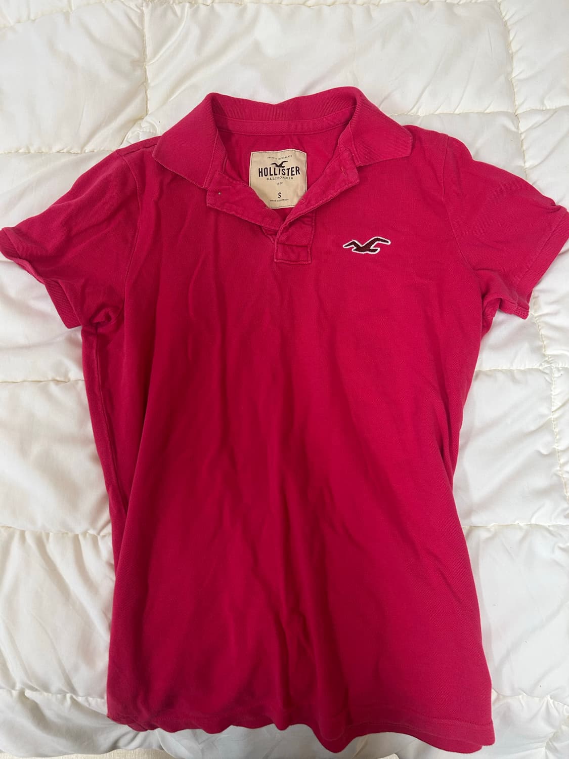 홀리스터 카라티 빈티지 핑크 핫핑크 반팔 hollister 상품이미지1
