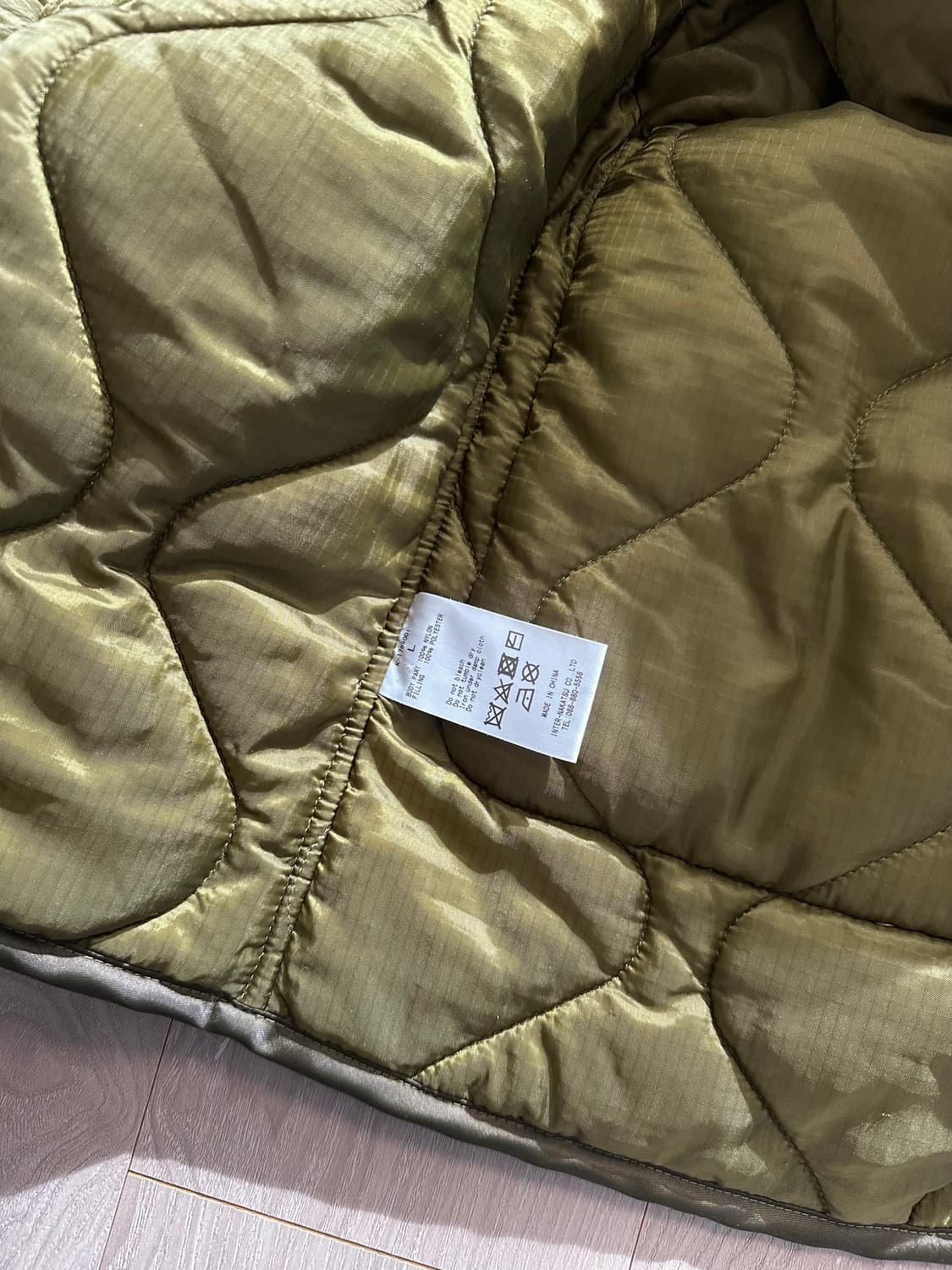 빈티지 밀리터리 오버핏 퀼팅 코트 깔깔이 내피 상품이미지7