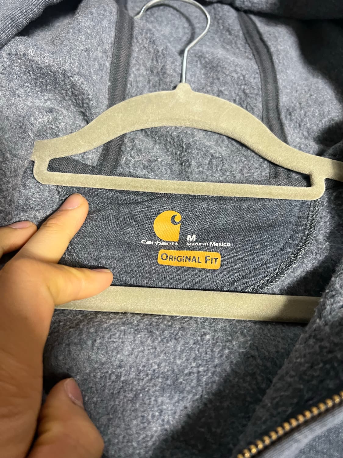 칼하트 후드집업 M 차콜 상품이미지4