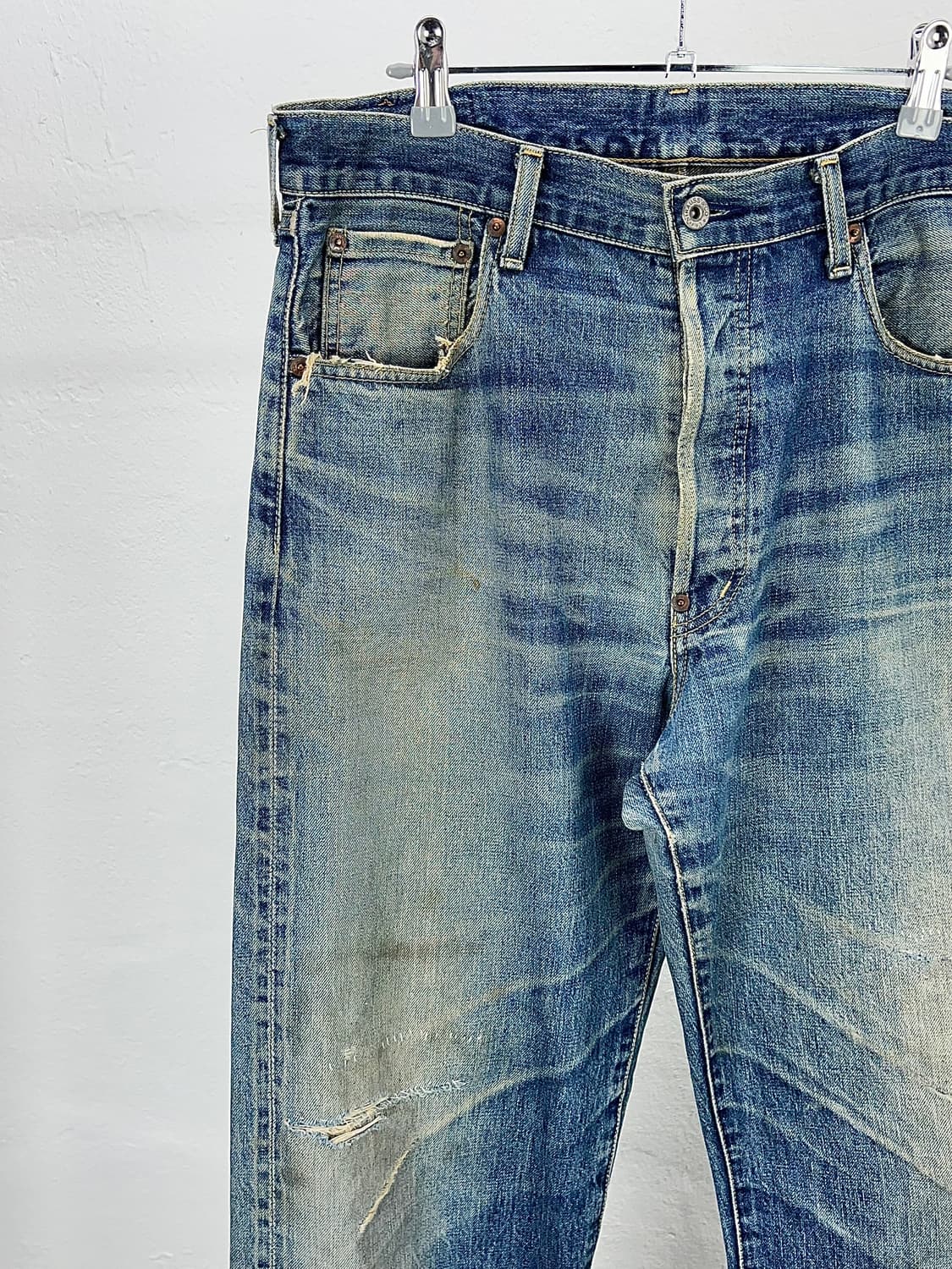리바이스 빅 E 702 버튼 플라이 하드 페이디드 워시 데님 팬츠 상품이미지2