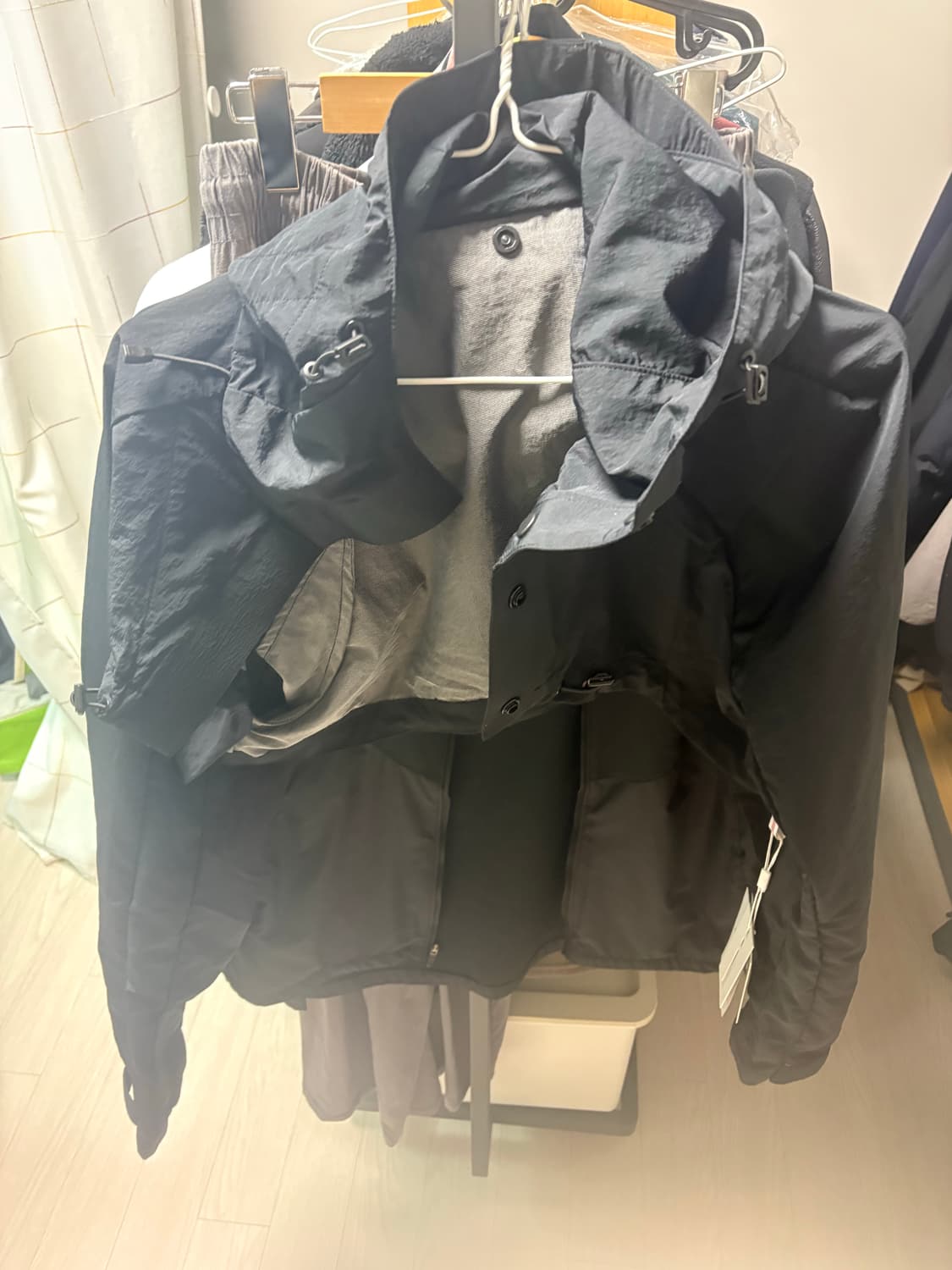 Dox 테크 크롭 후드 자켓 상품이미지1