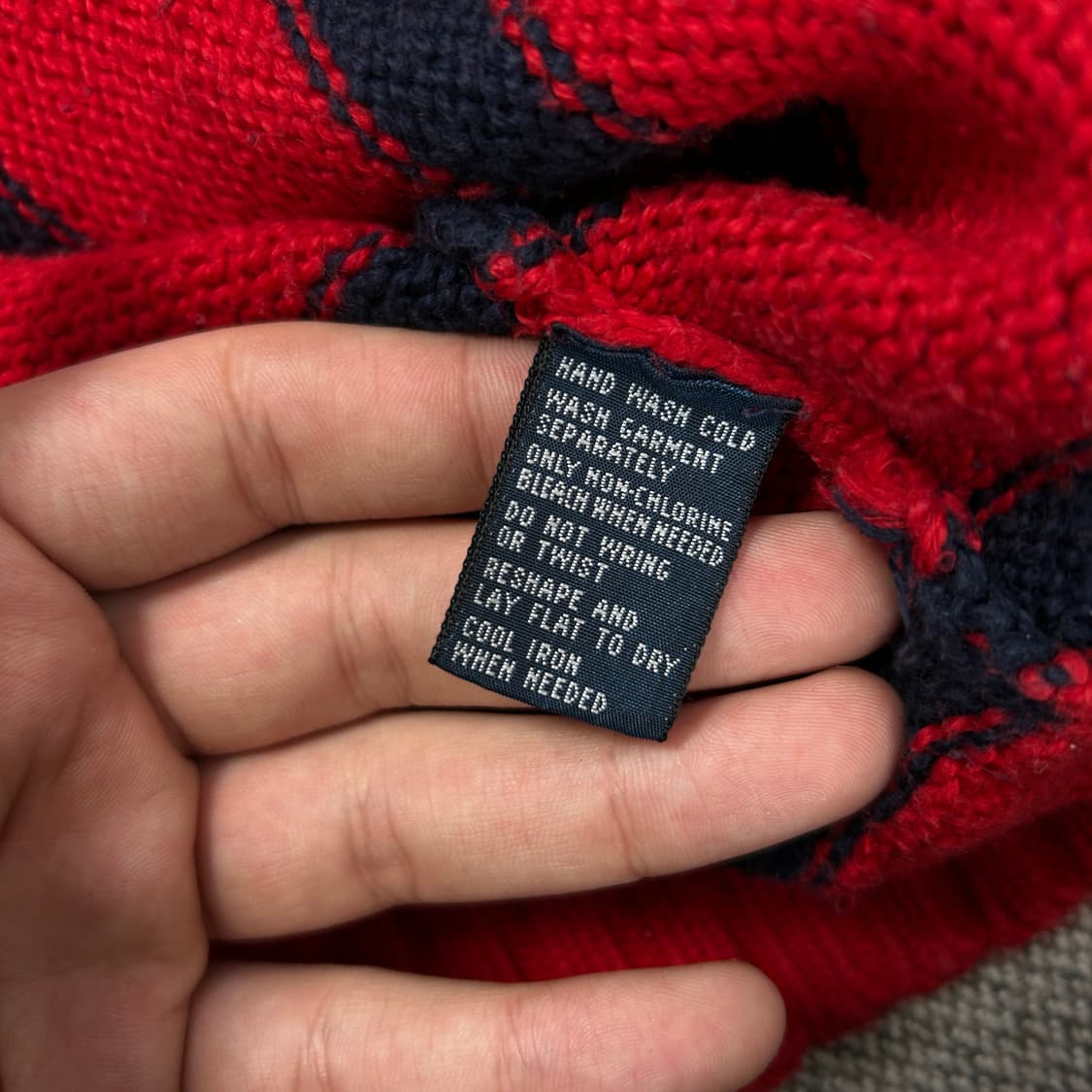 폴로 스트라이프 코튼 크리스마스 니트(L) 상품이미지3