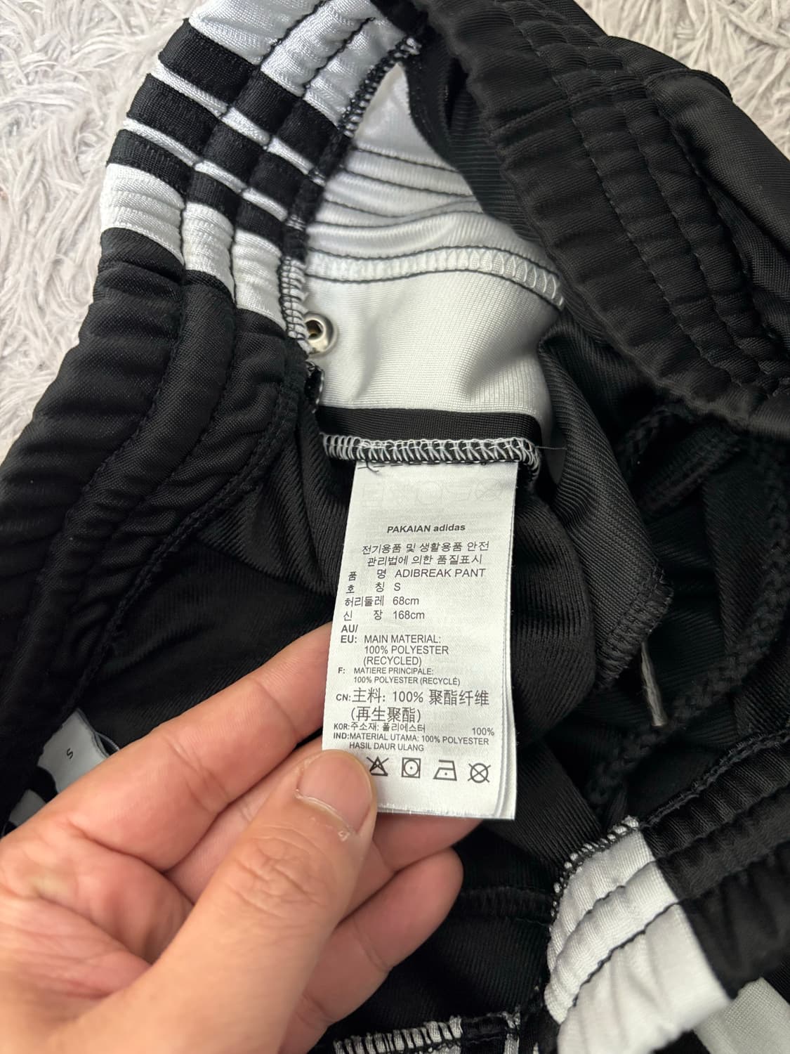 아디다스 블랙 스냅버튼 트랙팬츠 상품이미지5