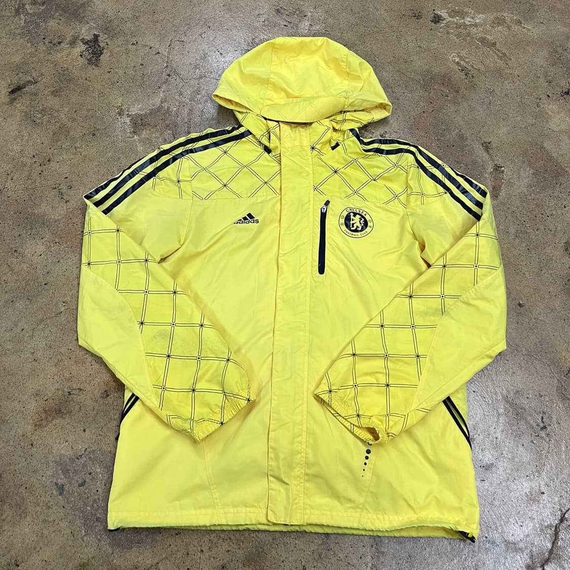 [정품/95] 아디다스 첼시 옐로우 바람막이 후드 자켓 b8 상품이미지2