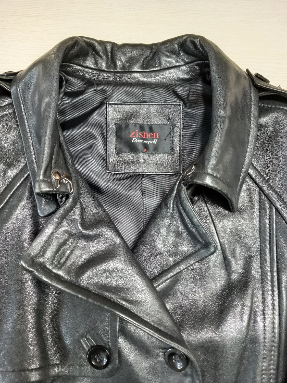 M90 Zishen Kor 여성용 양가죽 자켓 블랙 M-14 상품이미지4