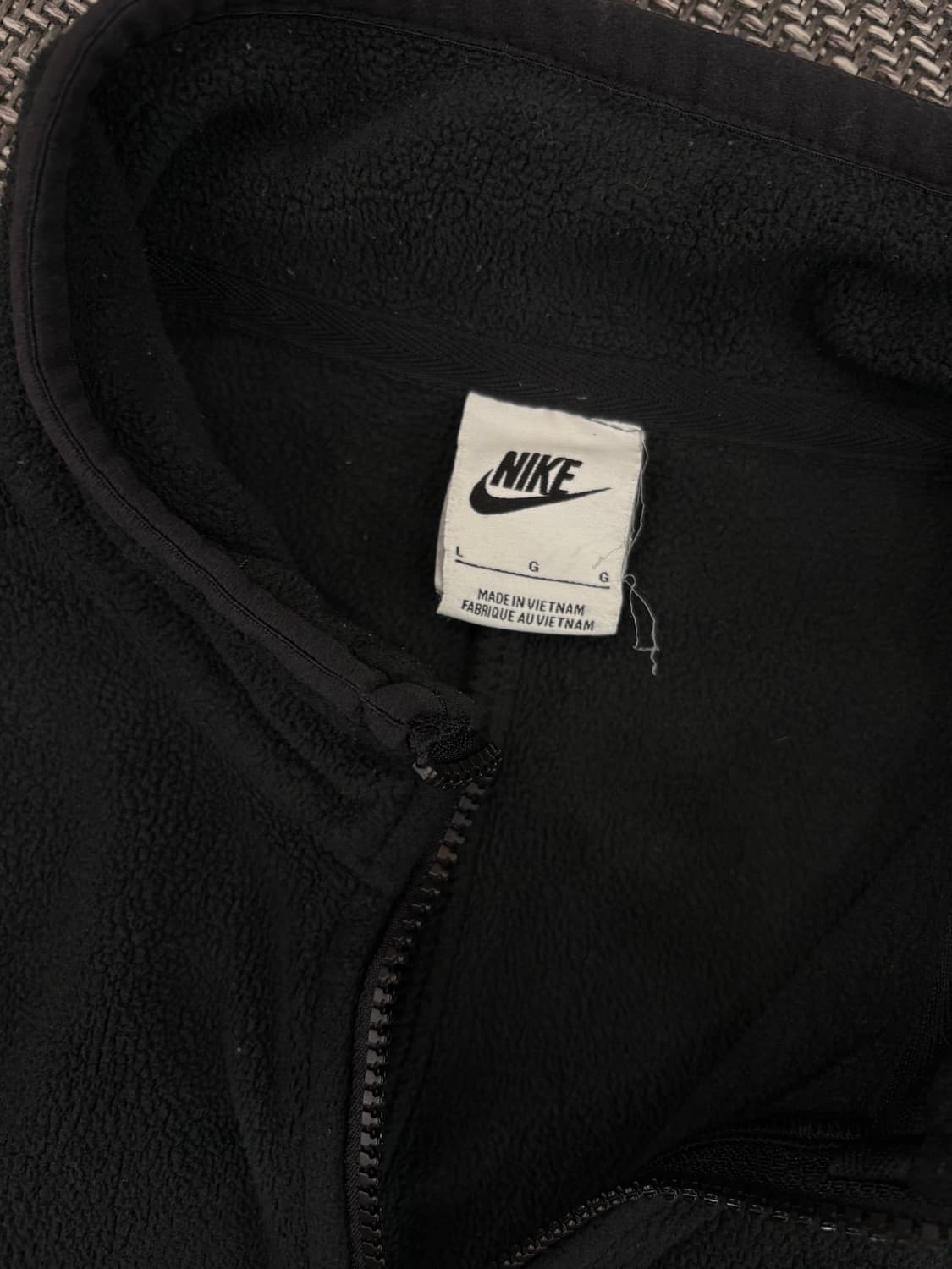 나이키 스우시 반집업 후리스 블랙L 상품이미지3