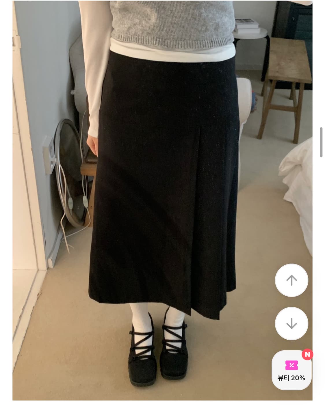 플리츠 롱스커트 상품이미지3