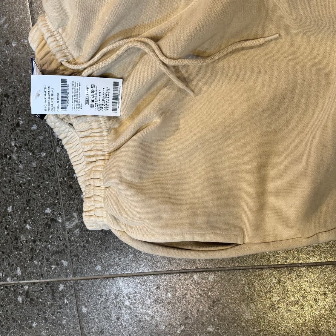 워싱조거팬츠 츄리닝 아이보리 라지 상품이미지5