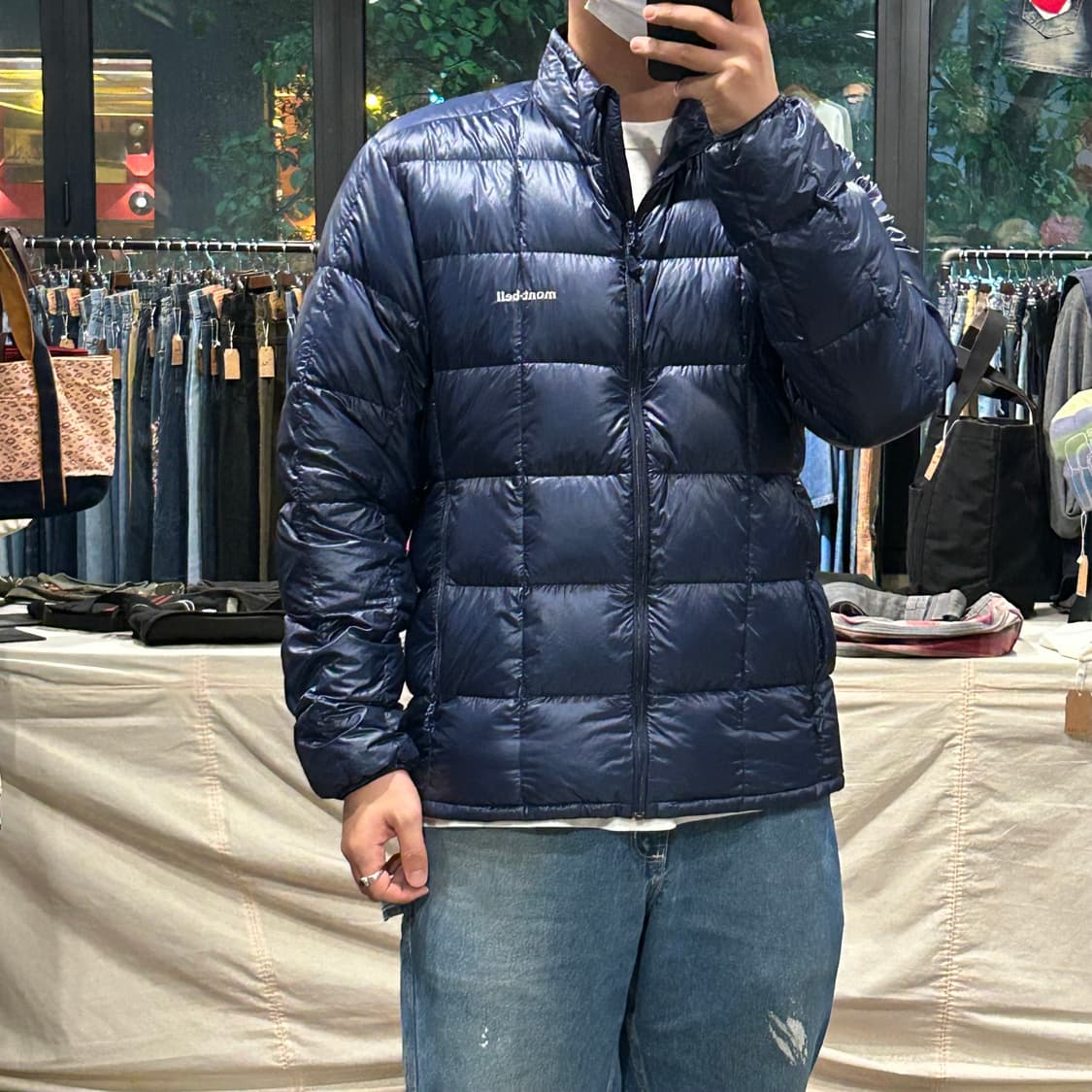 XL) 몽벨 수페리어 구스다운 경량 패딩 자켓 네이비 상품이미지9