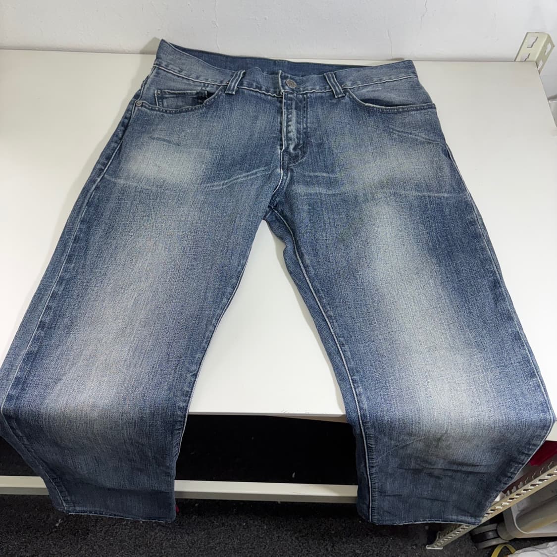 32 L 리바이스523 일자핏 진청 데님팬츠 상품이미지4