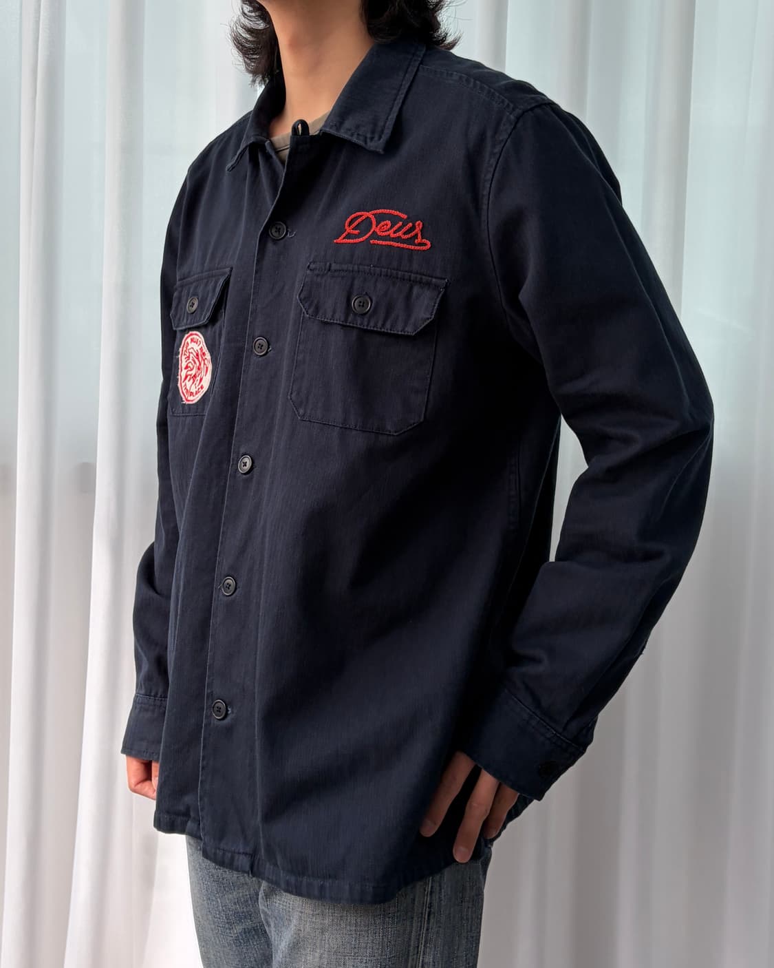 [XL]데우스 엑스 마키나 워크 셔츠 자켓 navy 상품이미지2