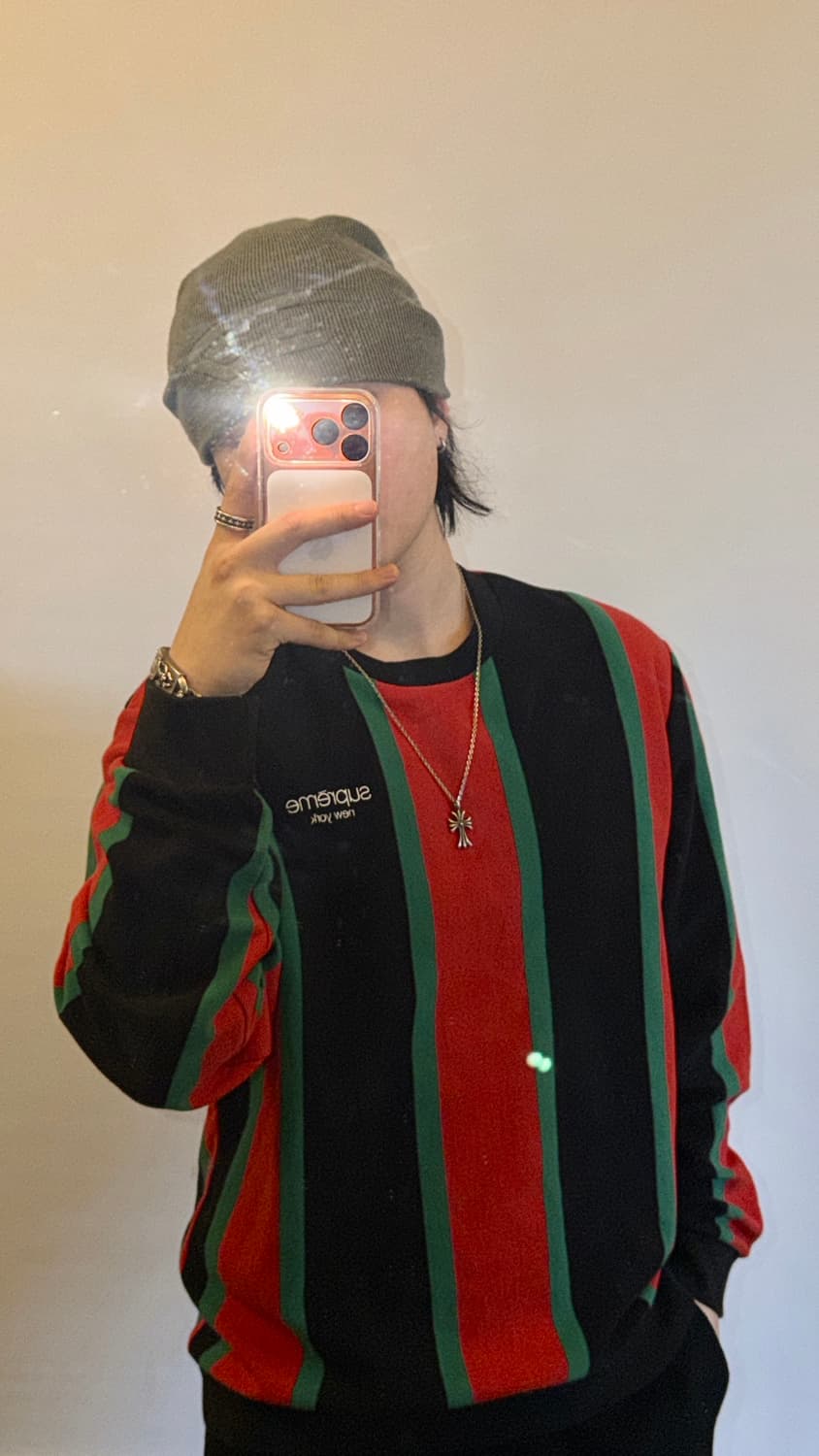 슈프림 버티컬 크루넥 상품이미지1