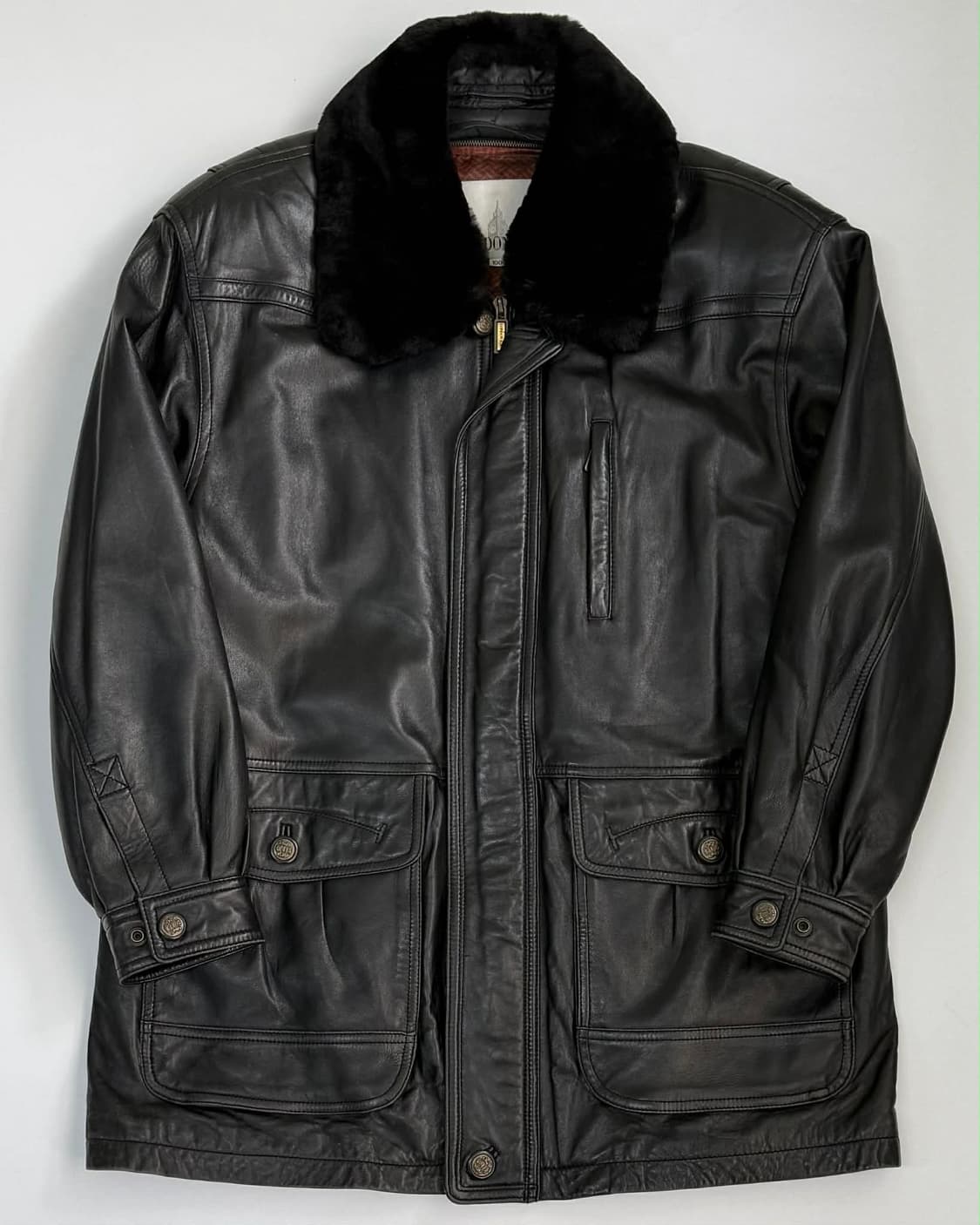 [100] 런던포그 양가죽 무스탕 하프 코트 자켓 상품이미지1